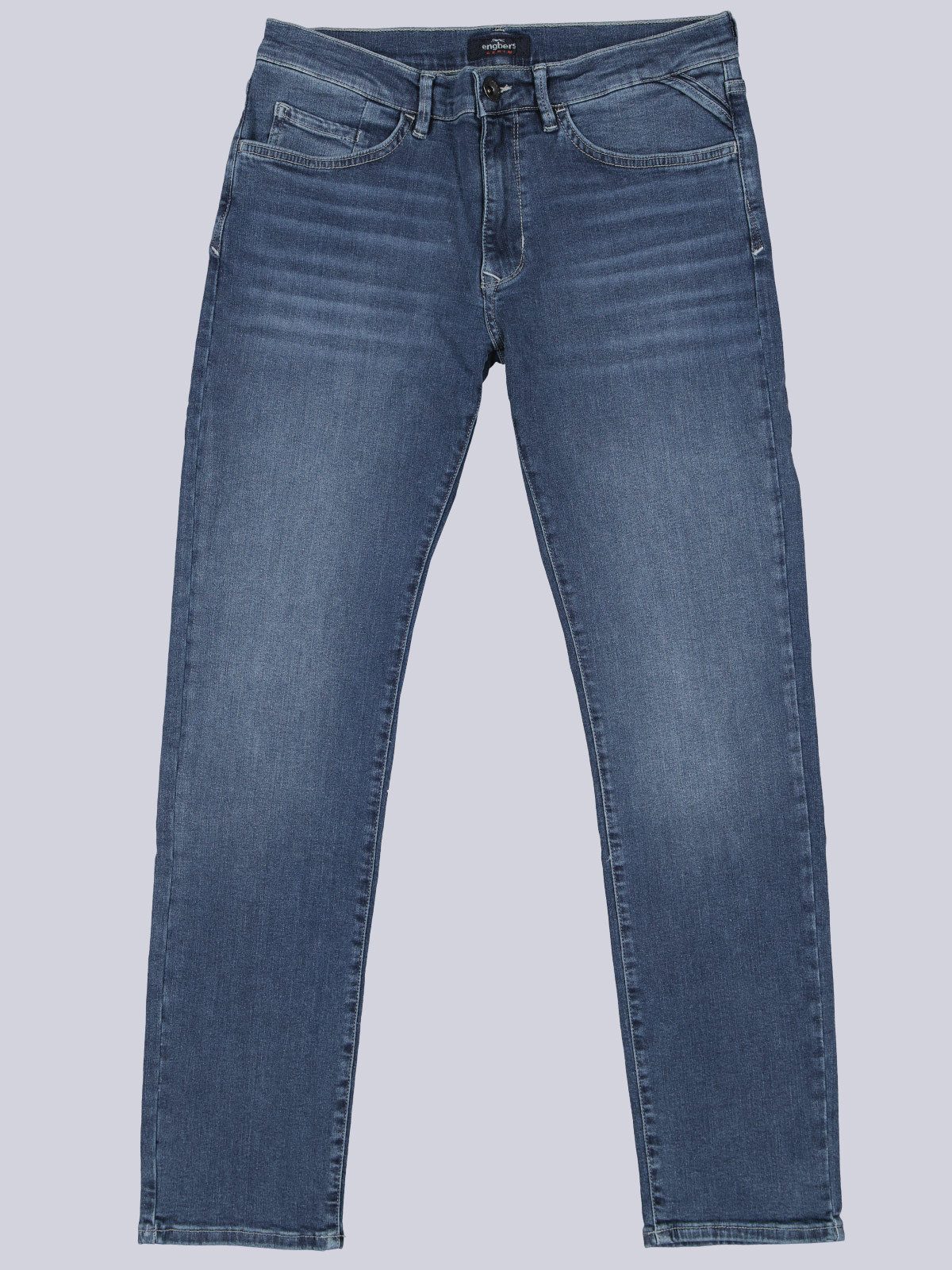 Stretch-Jeans Herren Super-Stretch-Jeans regular, Mittelblau