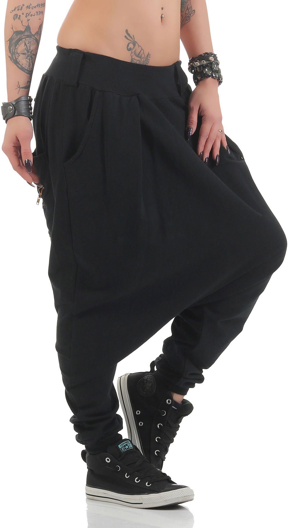 malito more than fashion Haremshose malito Damen Haremshose mit tiefem Schr günstig online kaufen