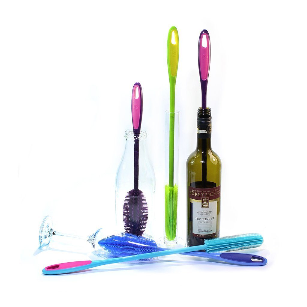 Thumbnail - Kochblume Reinigungsbürsten-Set Silikon I, (Spar-Set, 2-tlg), Köpfe untereinander austauschbar