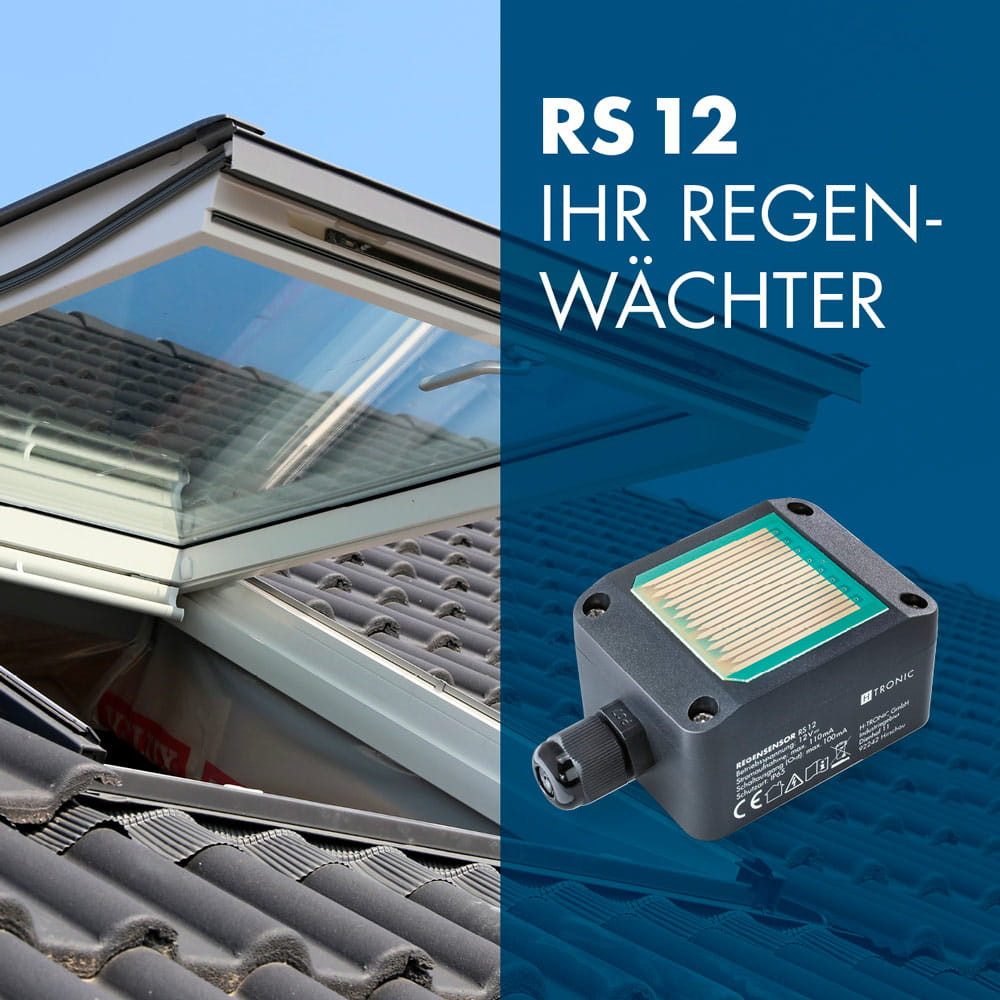 H-Tronic Schalter Regensensor RS 12, Markisensteuerung, Dachflächenfenster