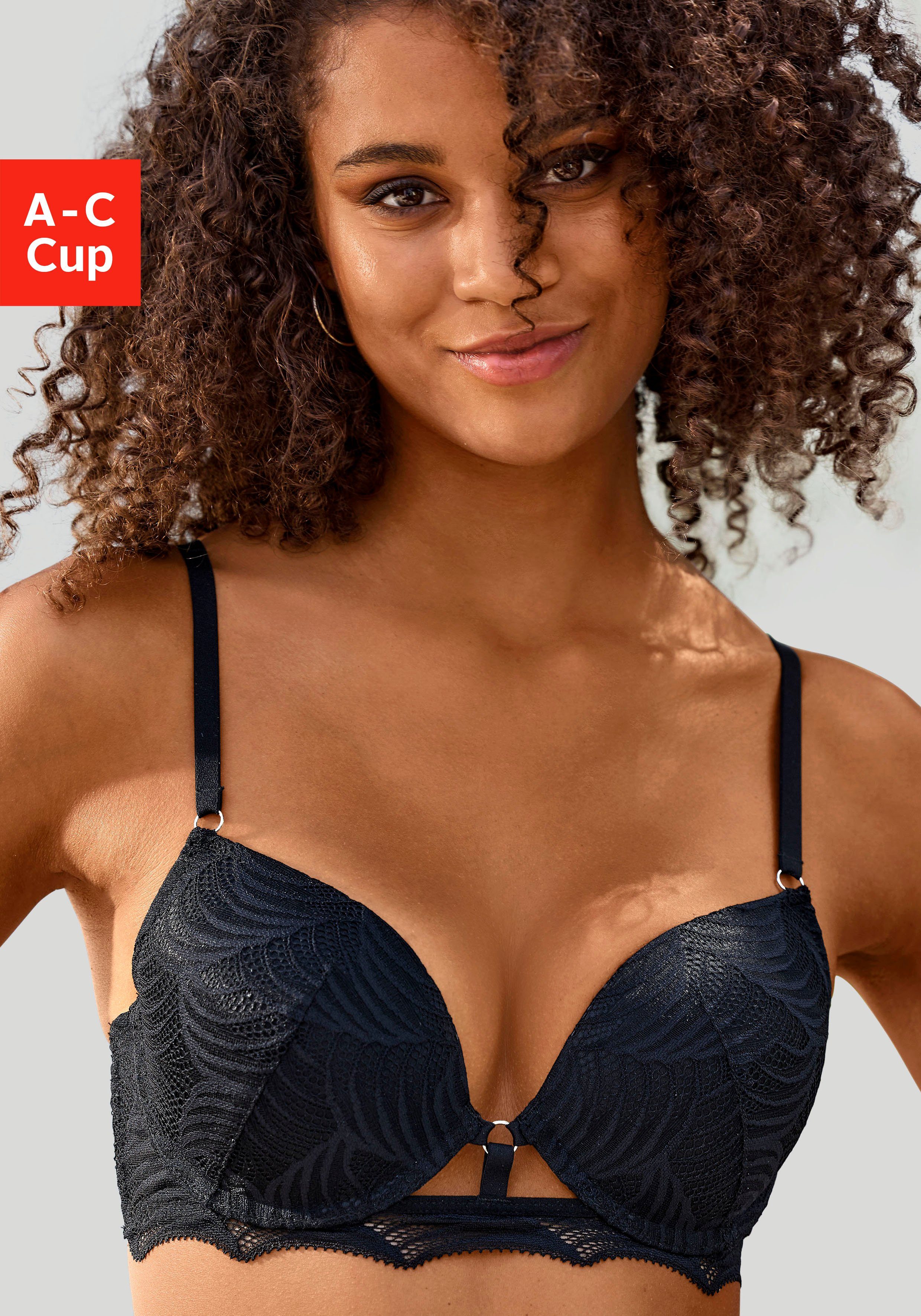 LASCANA Push-up-BH Marla mit integrierten Kissen und modischer Spitze, Dessous