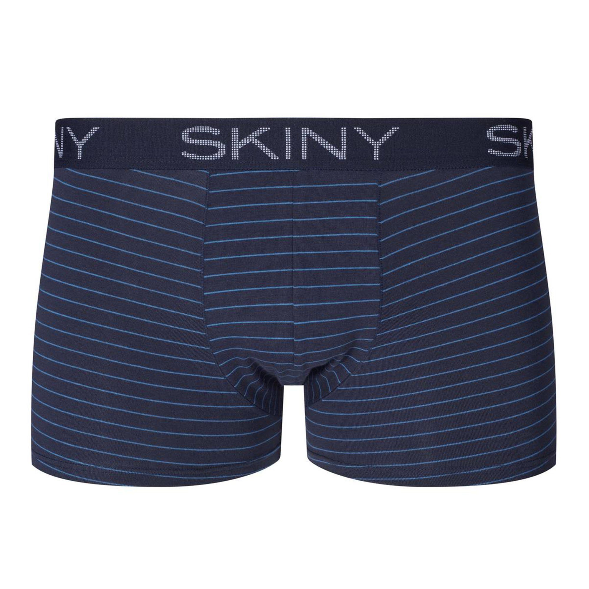 Skiny Pack Pants - 2er Boxer Short, Trunks, Herren Blau Boxer