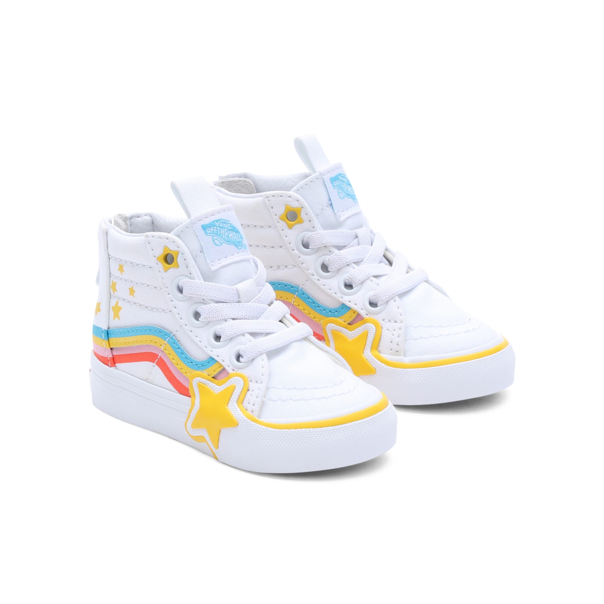Vans SK8-Hi Zip Rainbow Design Rainbow Sneaker Star mit auffälligem Star
