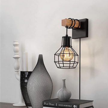 GelldG Nachtlicht Wandleuchte Innen Dimmbar Vintage Wandlampe, Industrial Retro Lamp
