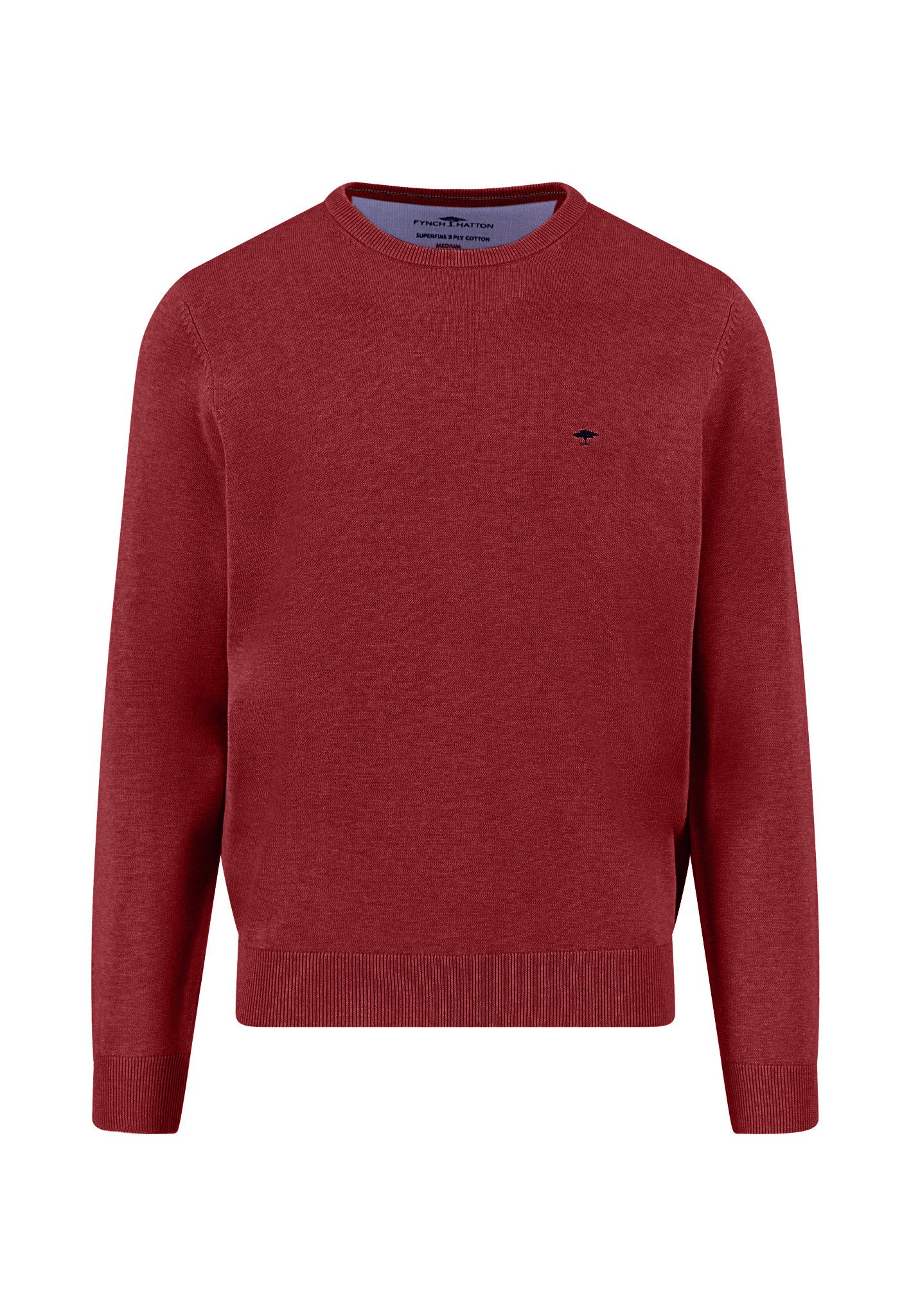 FYNCH-HATTON Strickpullover O-Neck, Superfine garnet red günstig online kaufen