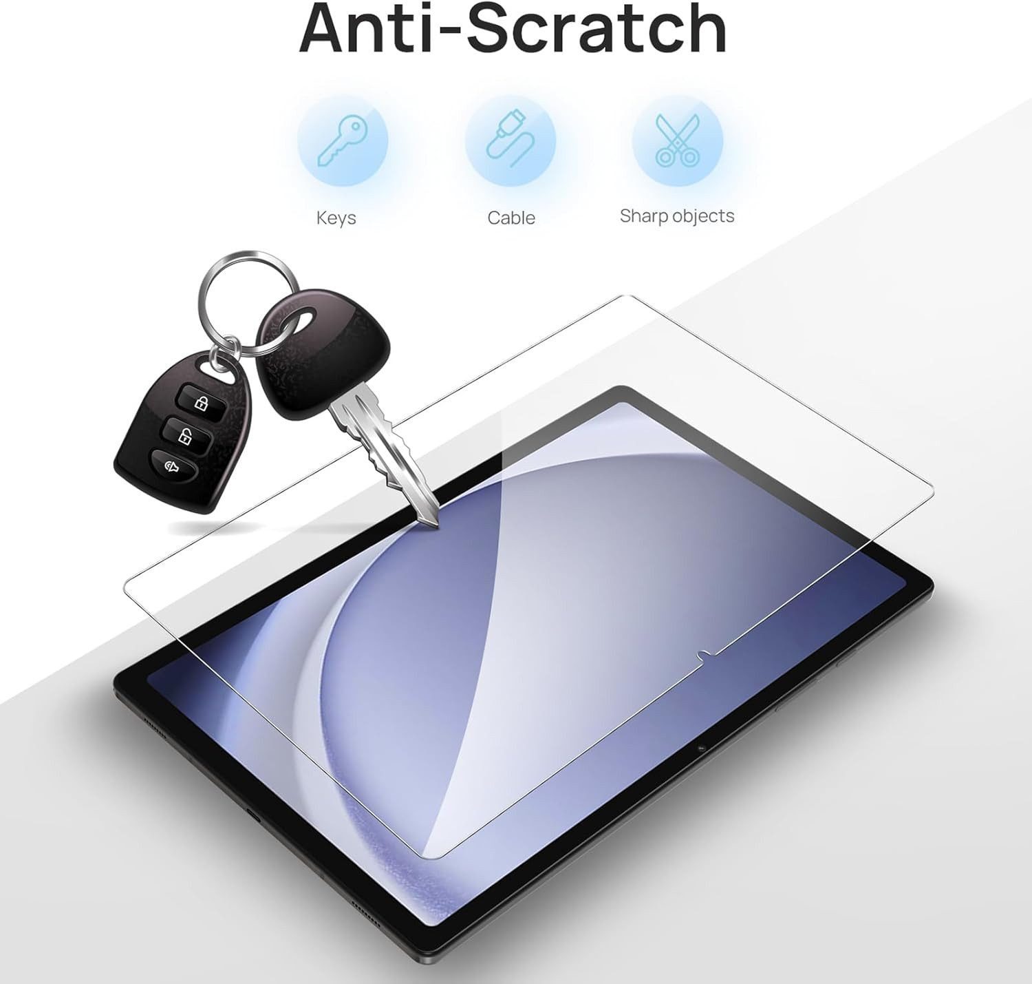 CLM-Tech Displayschutzglas 2X für Lenovo Idea Tab 11'' 2025/ Lenovo Tab M11 11'' 2024, Panzerglas Spar-Set, 2 Stück, Anti-Fingerabdruck und kratzfest – Bild 3 von 5