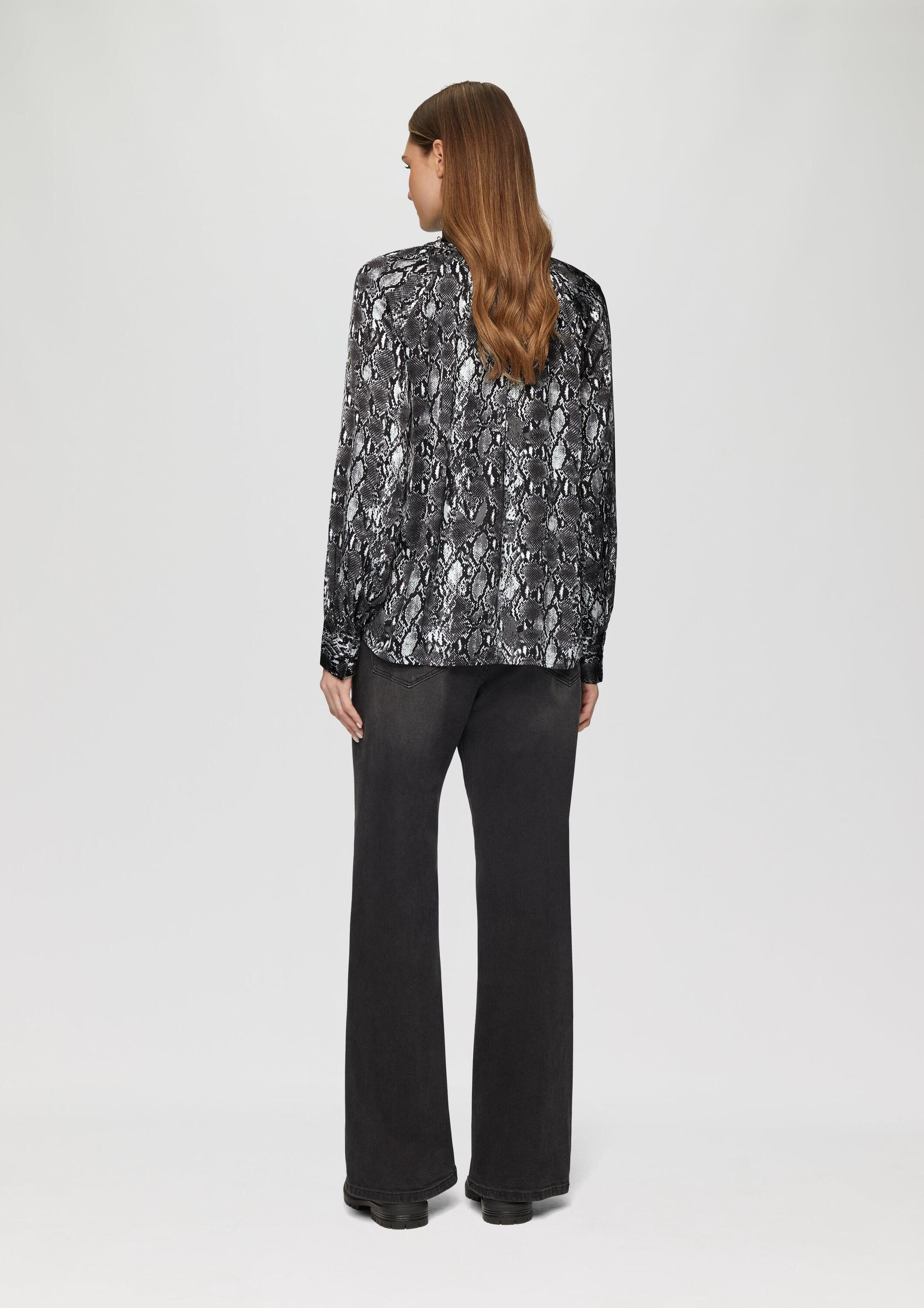 s.Oliver Langarmbluse Bluse Satinbluse im Relaxed Fit