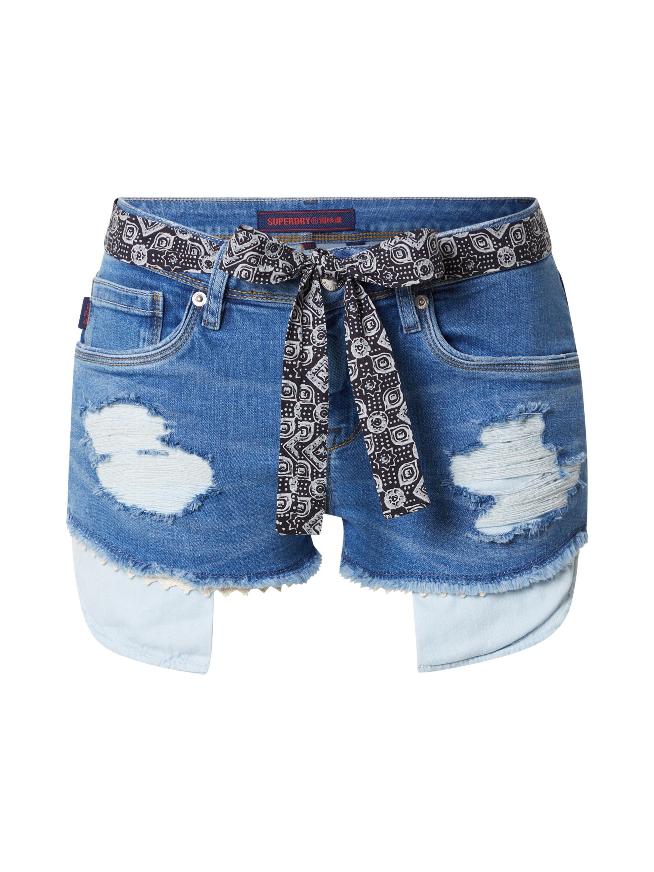 Superdry Jeansshorts (1-tlg) Spitze, Plain/ohne Details