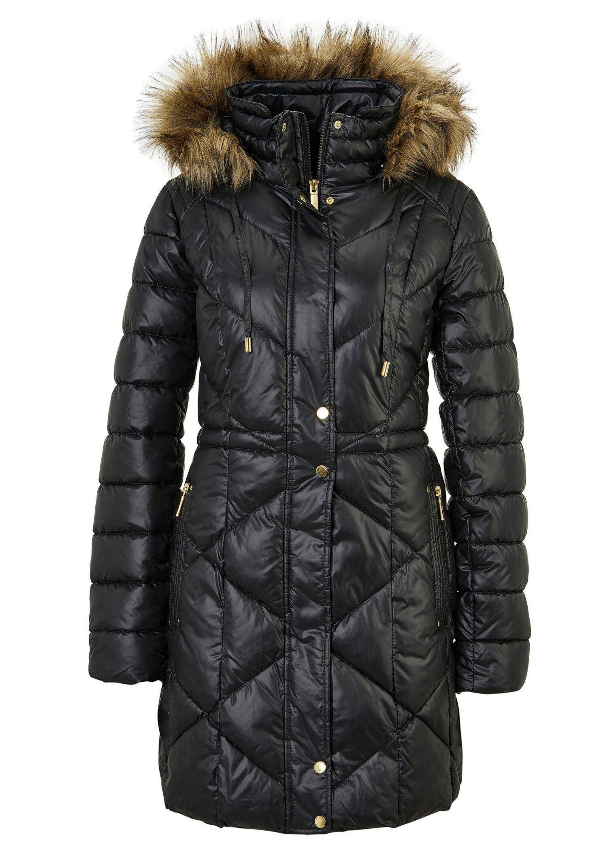 Outdoorjacke Longjacke mit abnehmbarer Kapuze