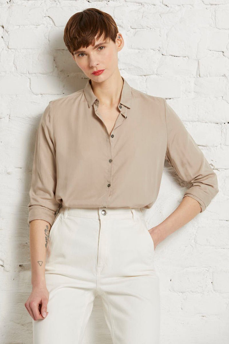 wunderwerk Klassische Bluse Contemporary blouse TENCEL 222 - light sand