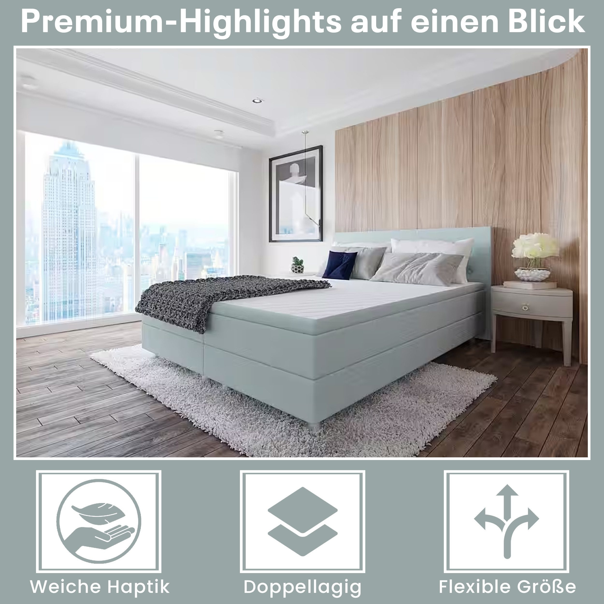 Best for Home Boxspringbett Best for Home Boxspringbett – Komfortable Bonne günstig online kaufen