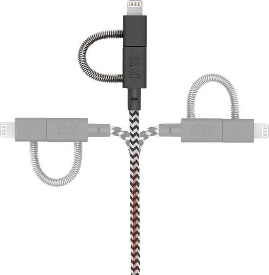 NATIVE UNION Gürtelkabel Universal Smartphone-Kabel, Lightning, Micro-USB, USB Typ A, USB-C (200 cm)