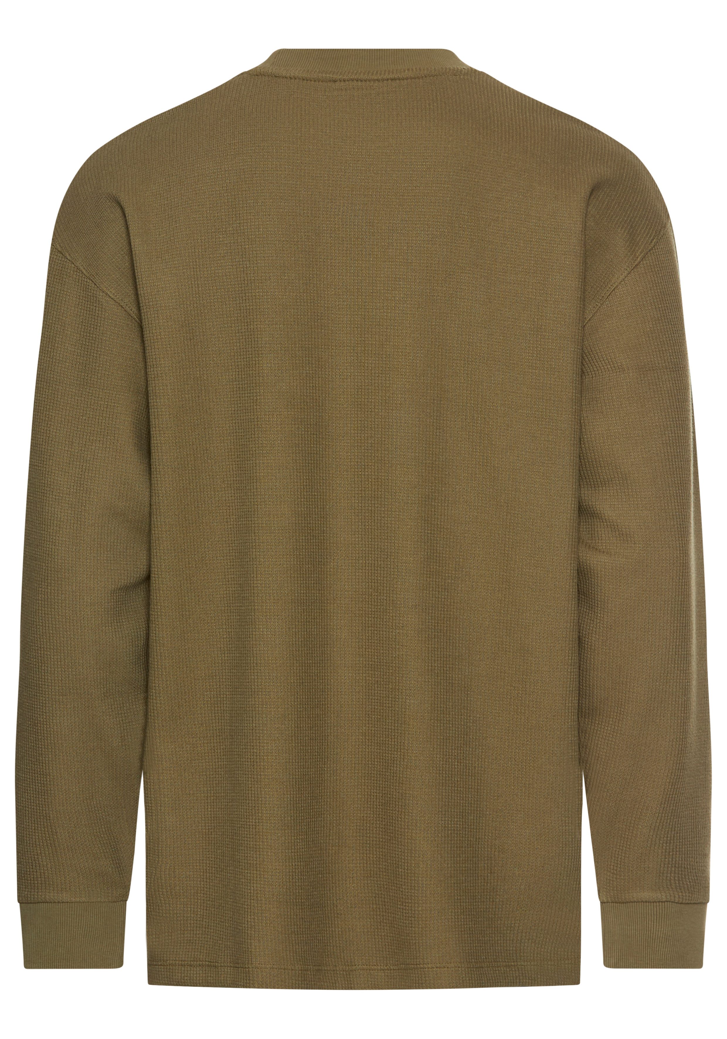 HUGO Blue Langarmshirt Nuwolo mit Logo-Badge günstig online kaufen