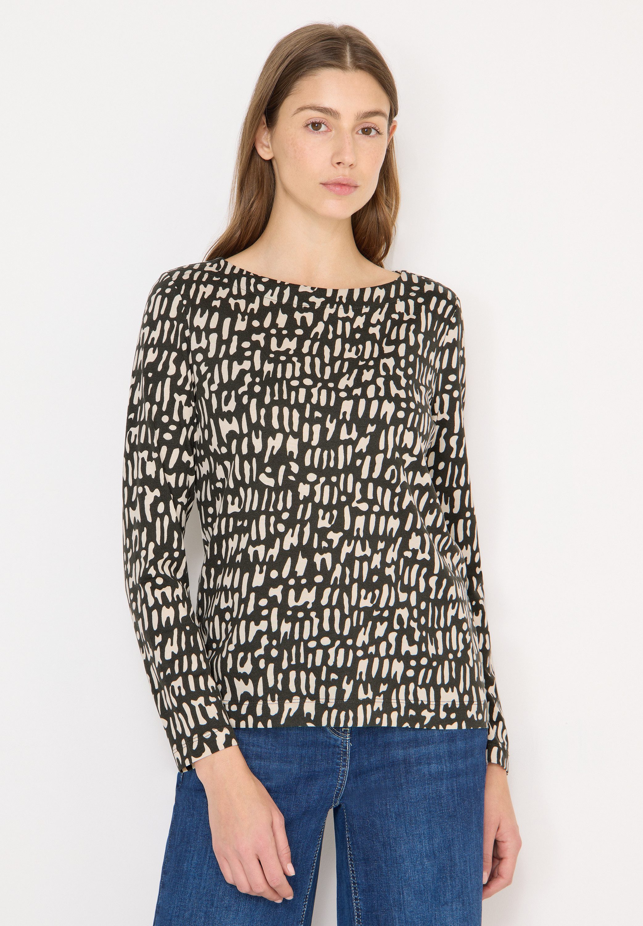 CECIL Langarmshirt mit grafischem Muster
