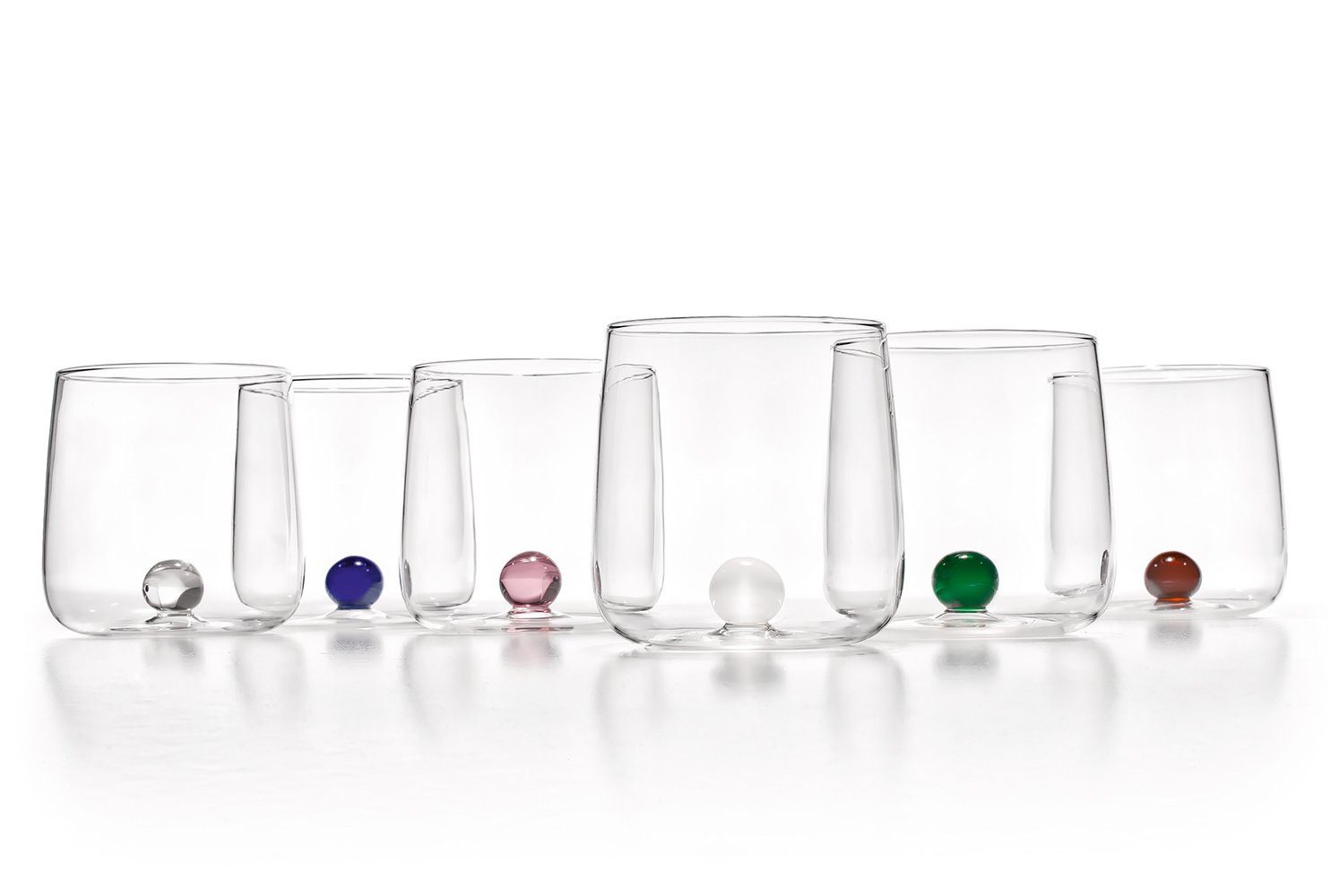 Zafferano Gläser-Set Bilia Buntes Gläser Set 6 Stück - Farblich Sortiert, 6-teiliges Set