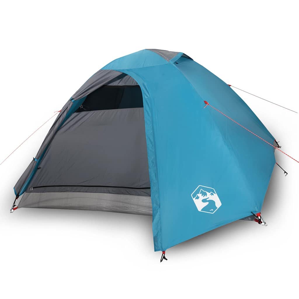 Kuppelzelt Kuppel-Campingzelt 4 Personen Blau Wasserdicht