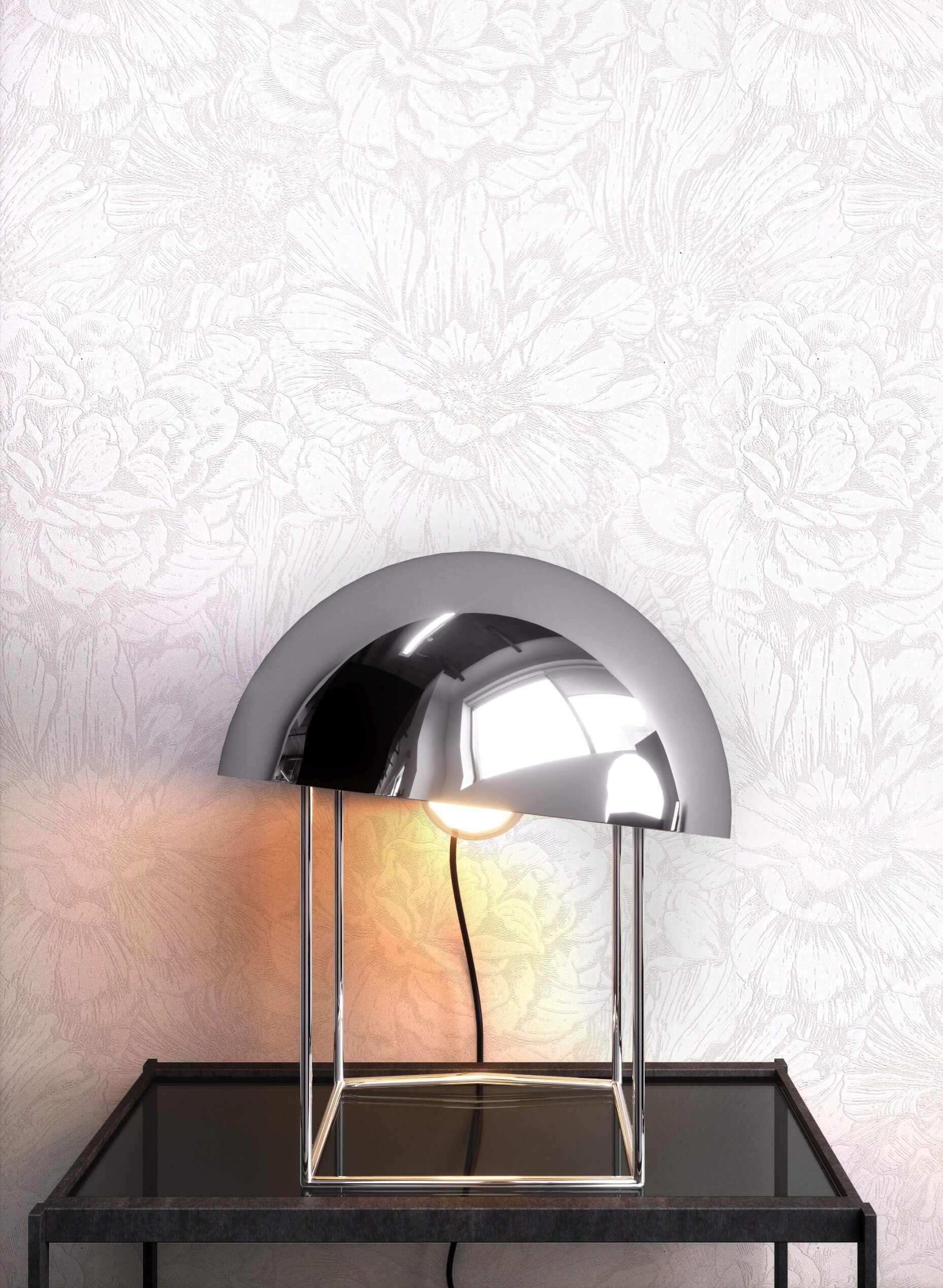 Newroom Vliestapete, Weiß Tapete Floral Blumen günstig online kaufen