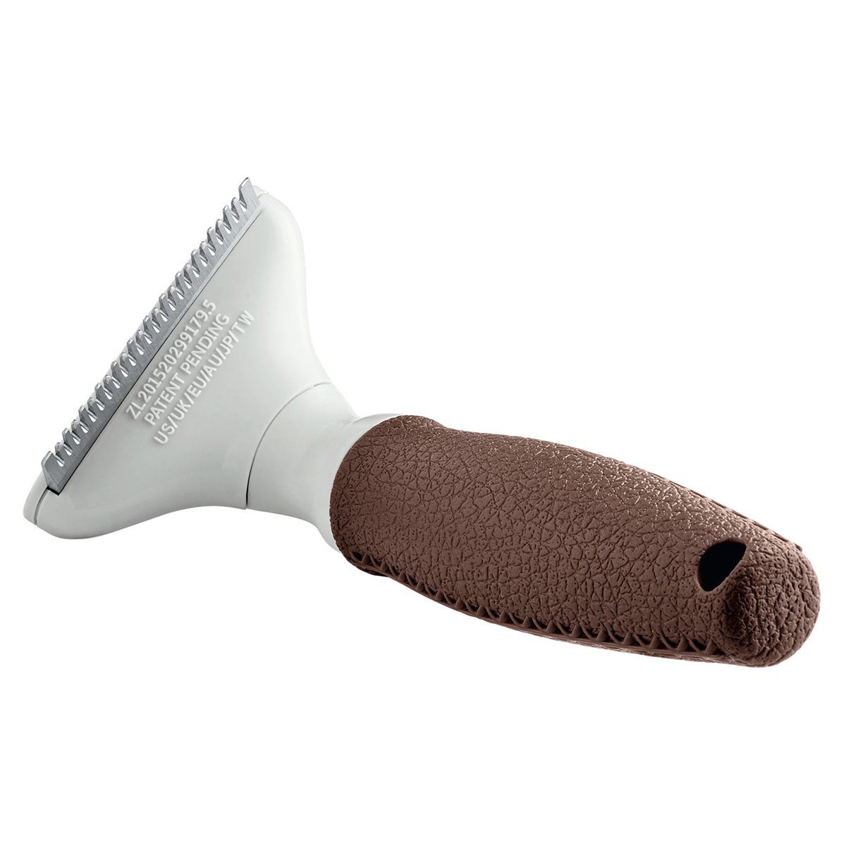 Striegel Trimmstriegel Spa Spezialklinge braun/grau für Hunde
