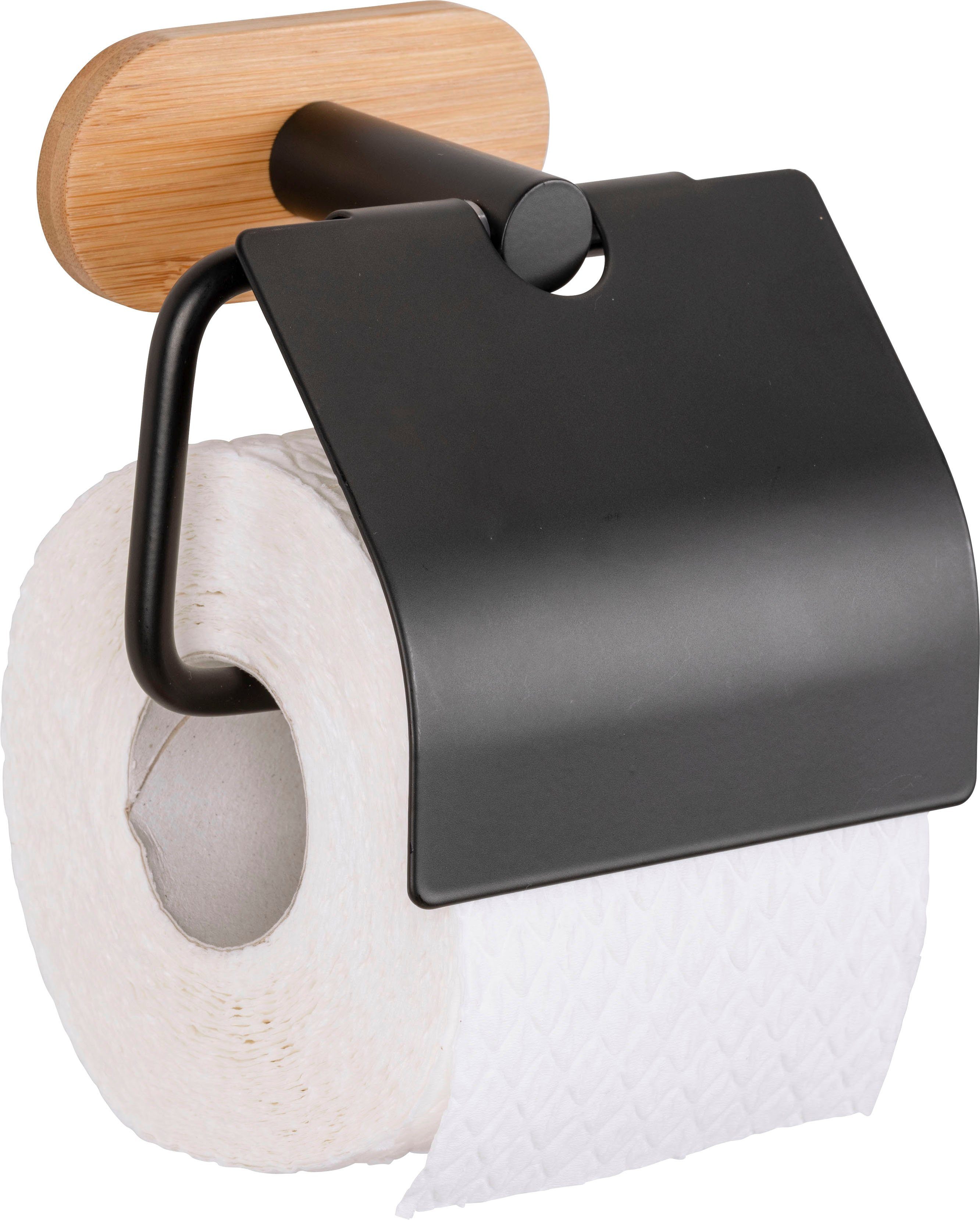 bohren Toilettenpapierhalter Turbo-Loc® WENKO ohne Befestigen Orea Bamboo,