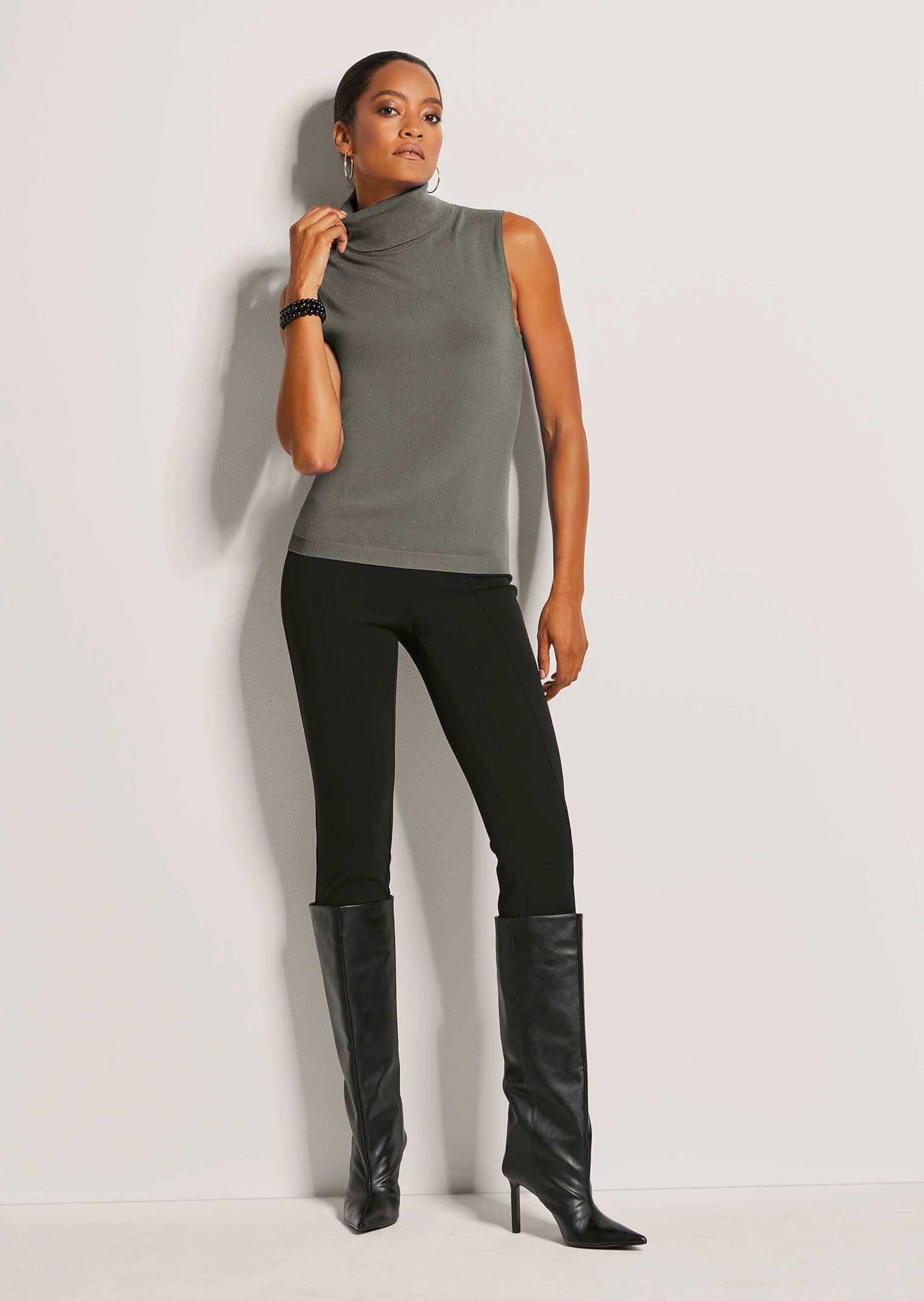 MADELEINE Strickpullover Viskosepullover ohne Ärmel Pullunder günstig online kaufen