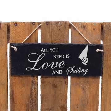 Dekolando Hängedekoration Segeln 22x8cm All you need is Love and Sailing