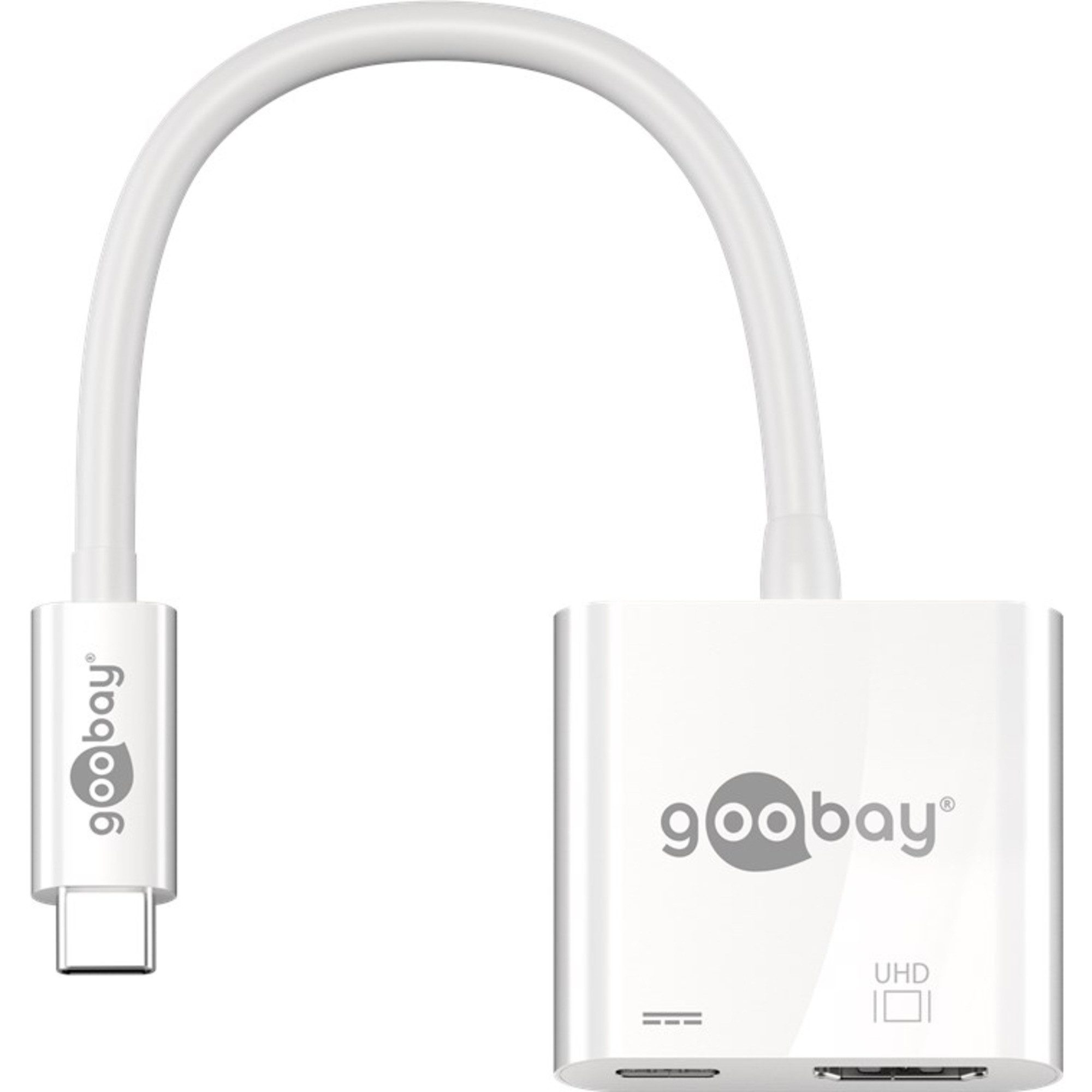 goobay USB Adapter, USB-C Stecker > USB-C Buchse + Computer-Kabel