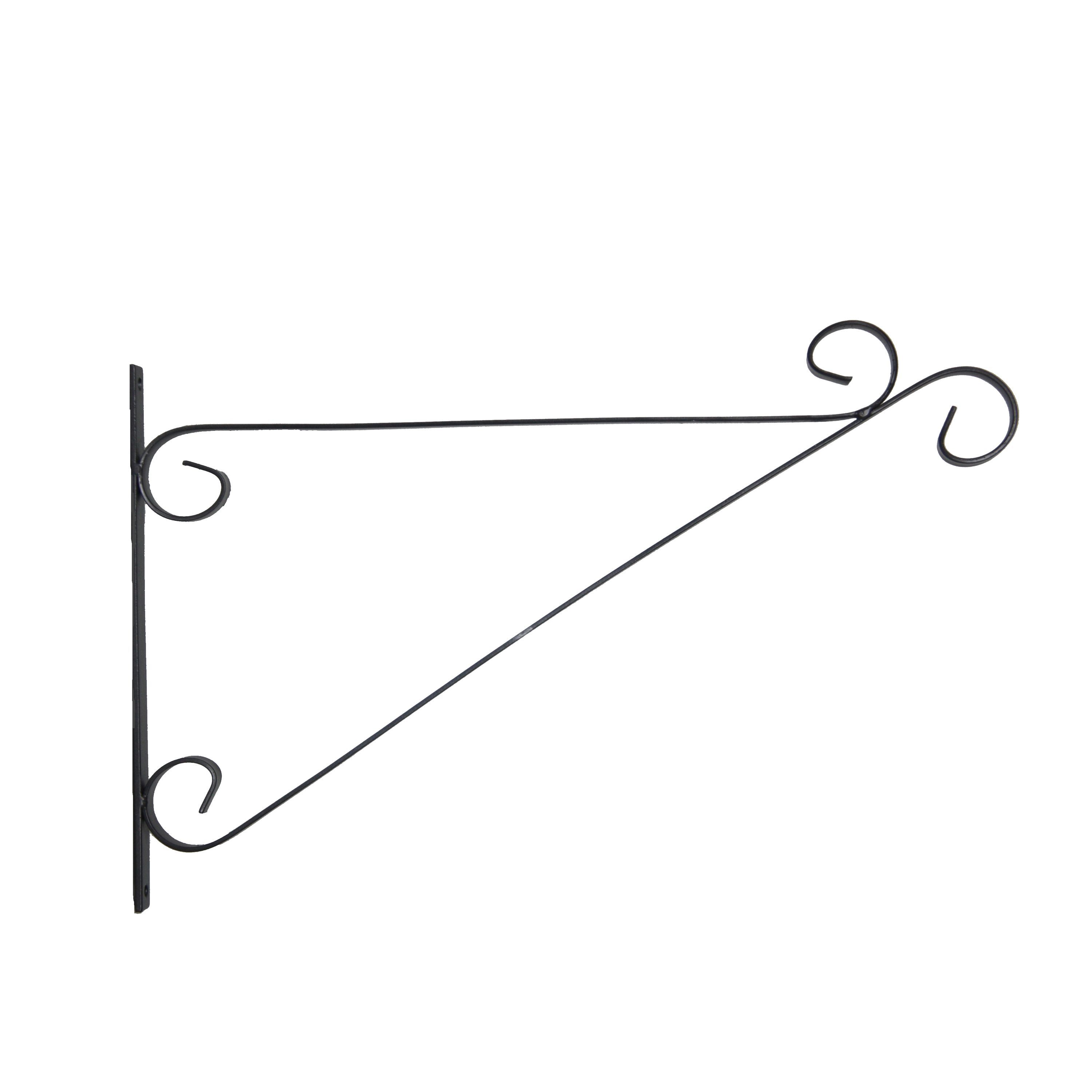 esschert design Wandhaken Haken Schnörkel XL Blumen Ampel Wand Halterung Garten Laterne Eisen