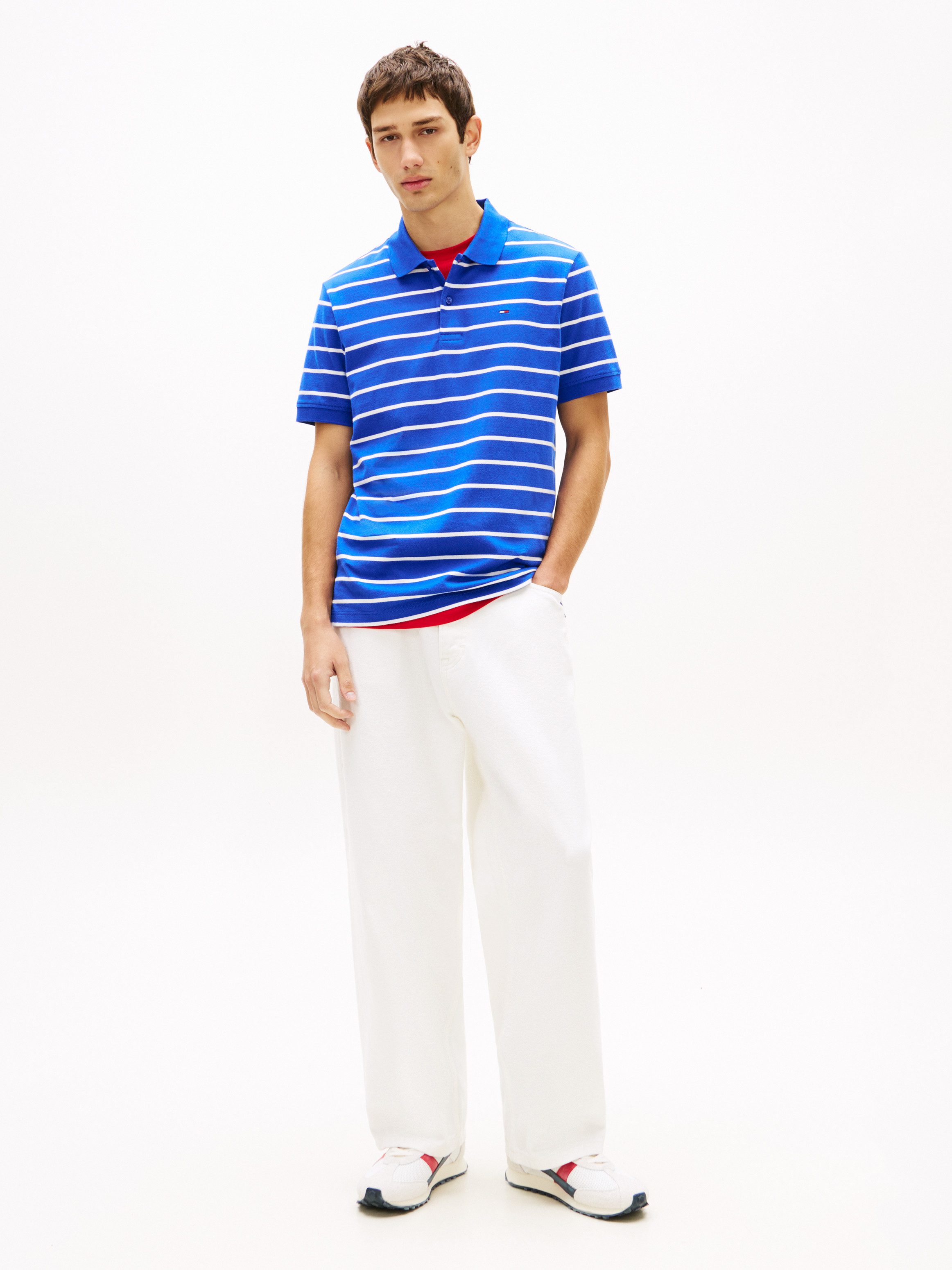 Tommy Jeans Poloshirt TJM REGULAR STRIPE Regular fit mit Polokragen