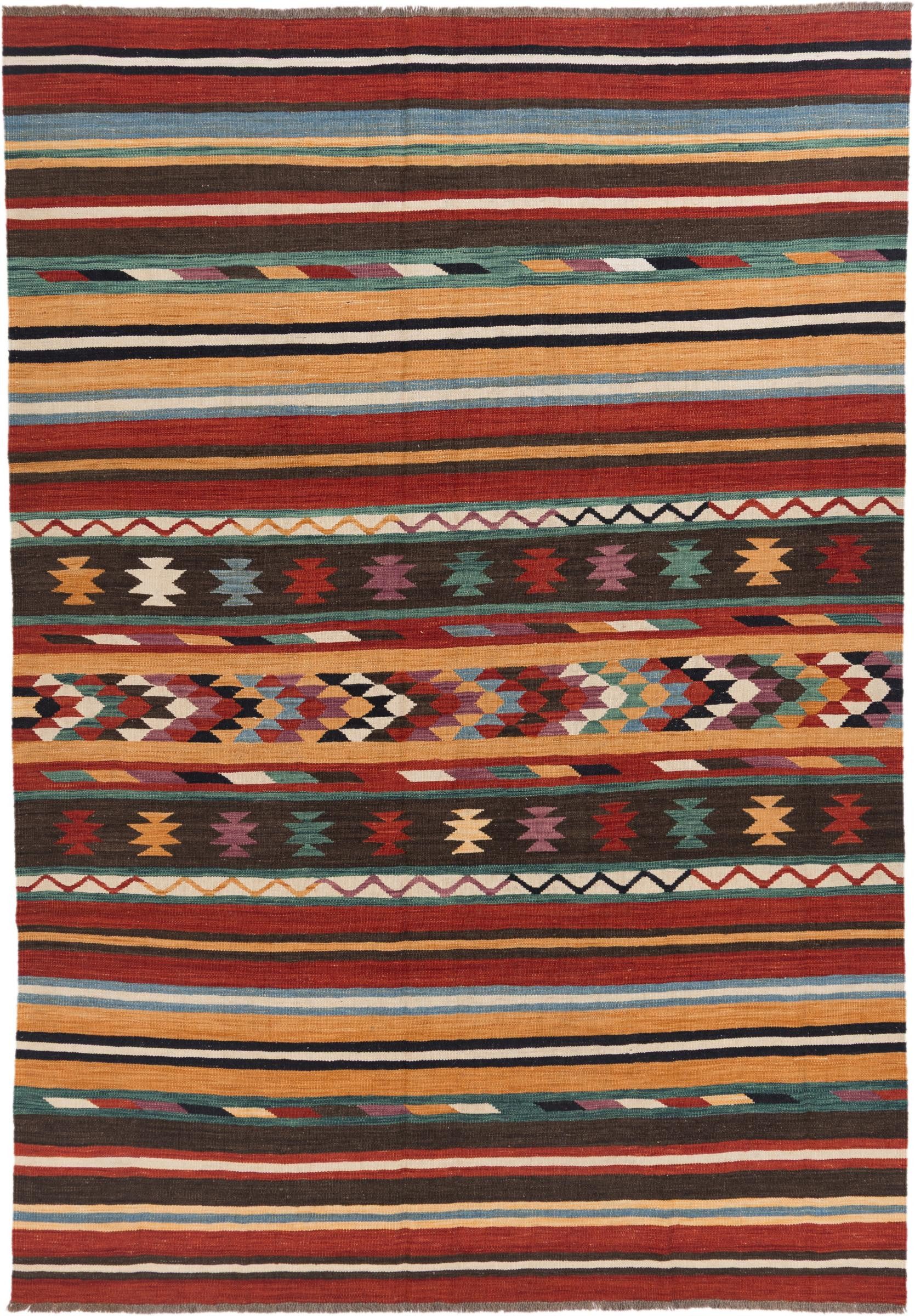 Orientteppich Kelim Afghan Heritage 213x308 Handgewebter Orientteppich