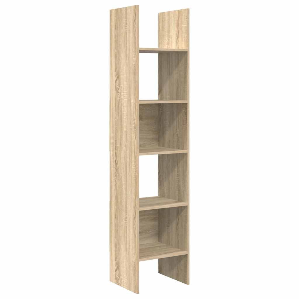vidaXL Bücherregal Bücherregal Sonoma-Eiche 40x35x180 cm Holzwerkstoff, 1-tlg.