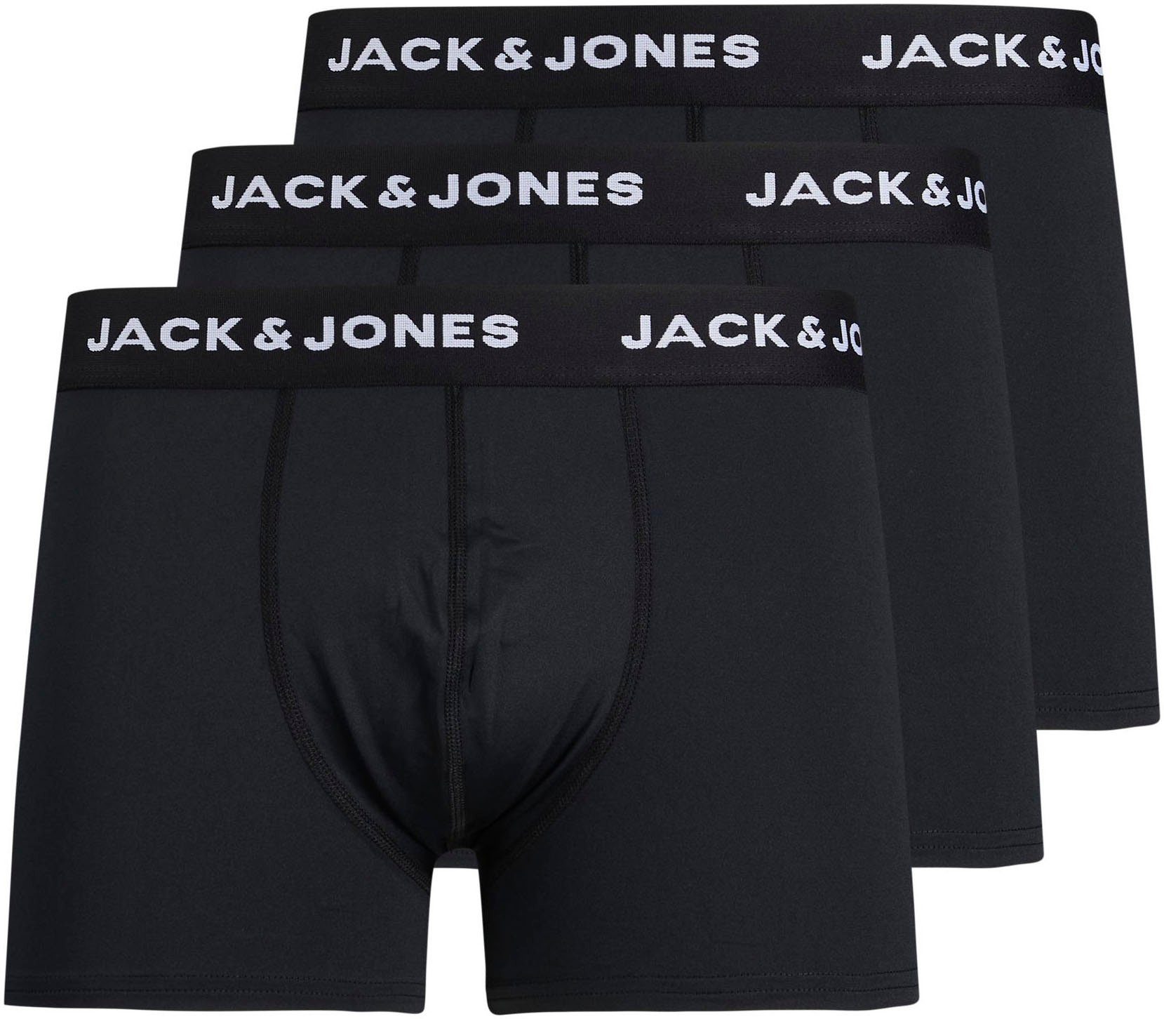 Jack & Jones Boxershorts JACBASE MICROFIBER TRUNK (Packung, 3-St.,  3er-Pack), Perfekte Passform durch den Elasthananteil