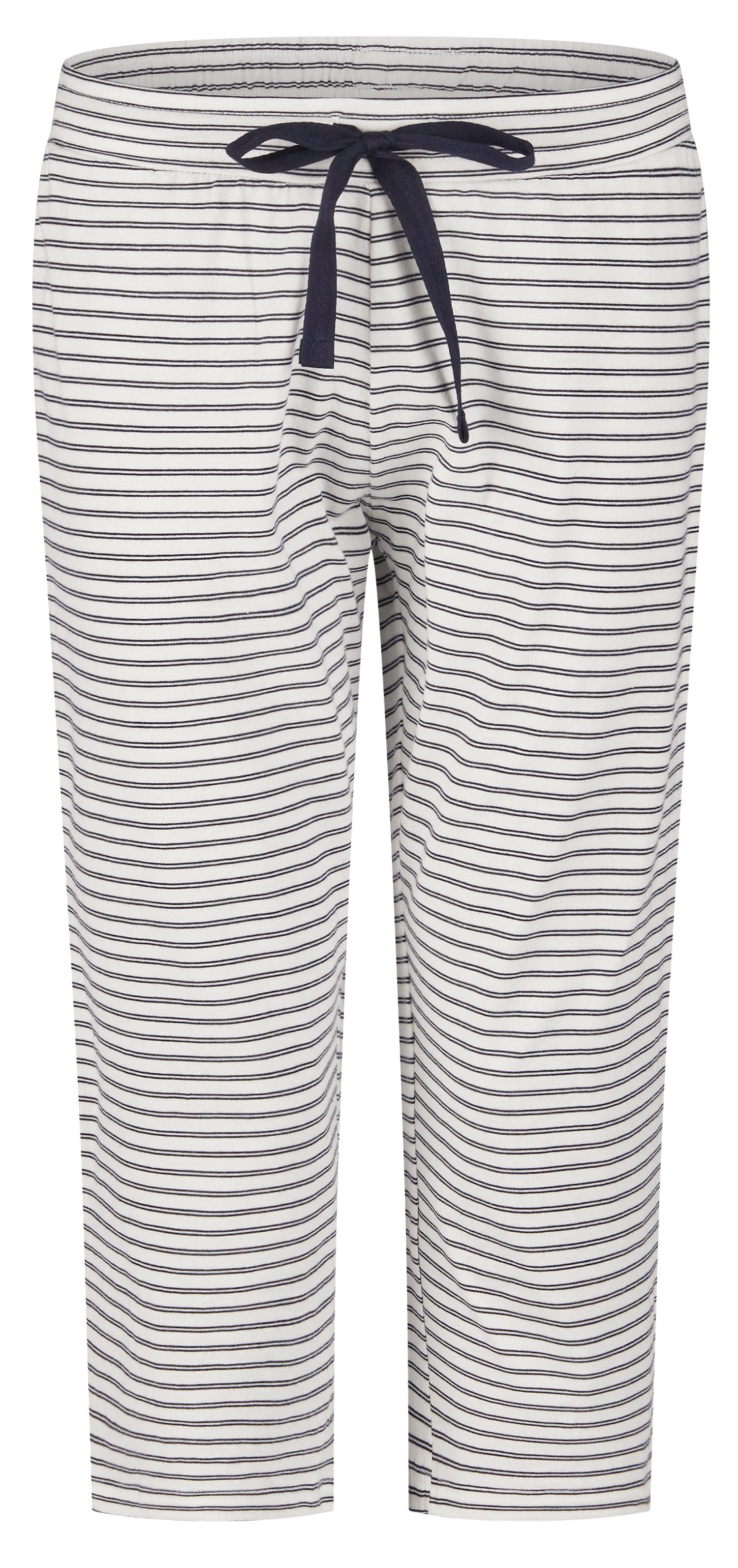 Pyjamahose Damen Schlafanzughose Capri