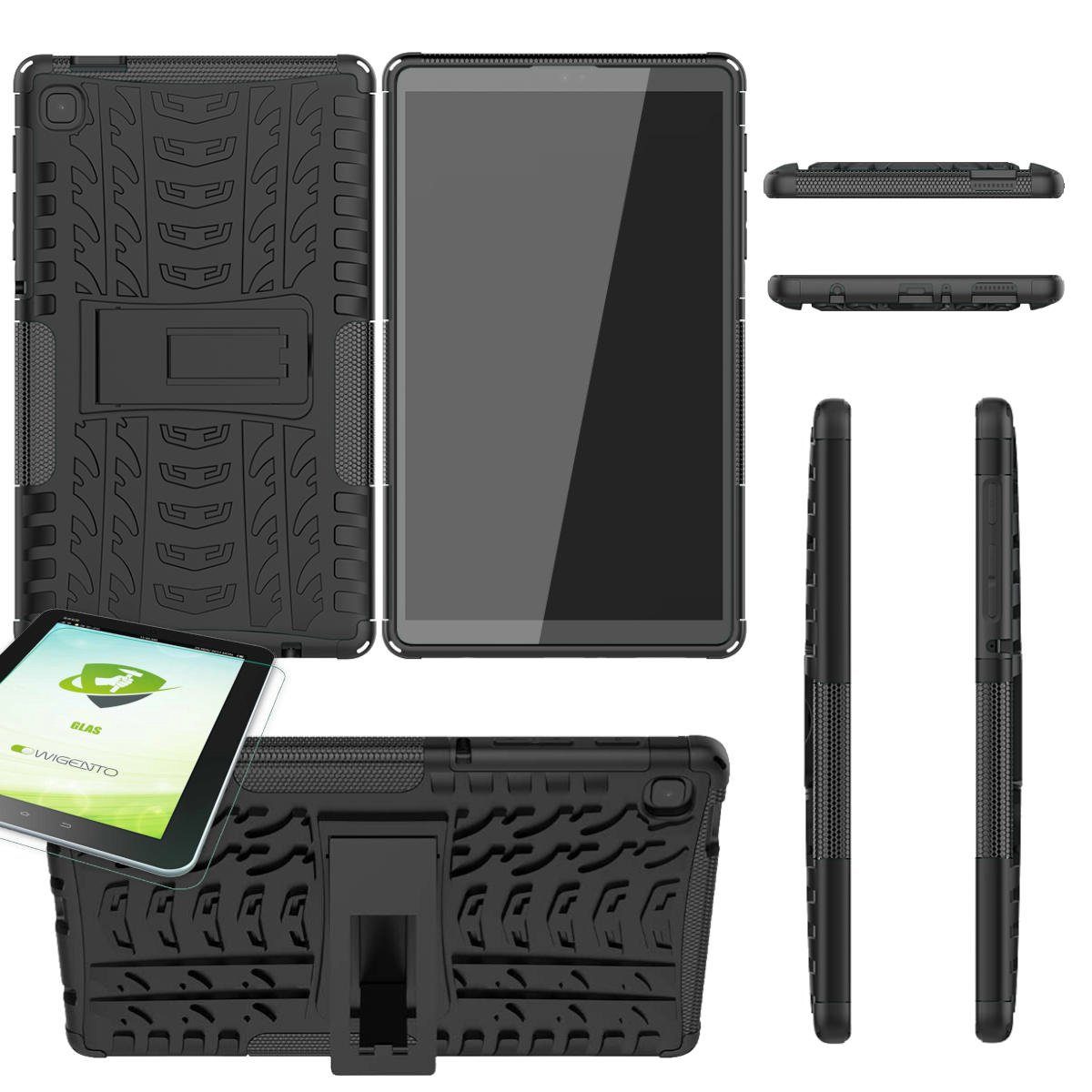 Wigento Tablet-Hülle Für Samsung Galaxy Tab A7 Lite 2021 8.7 2021 aufstellbare Outdoor Hybrid Tablet Tasche Etuis Cover Case Schutz Robust Neu