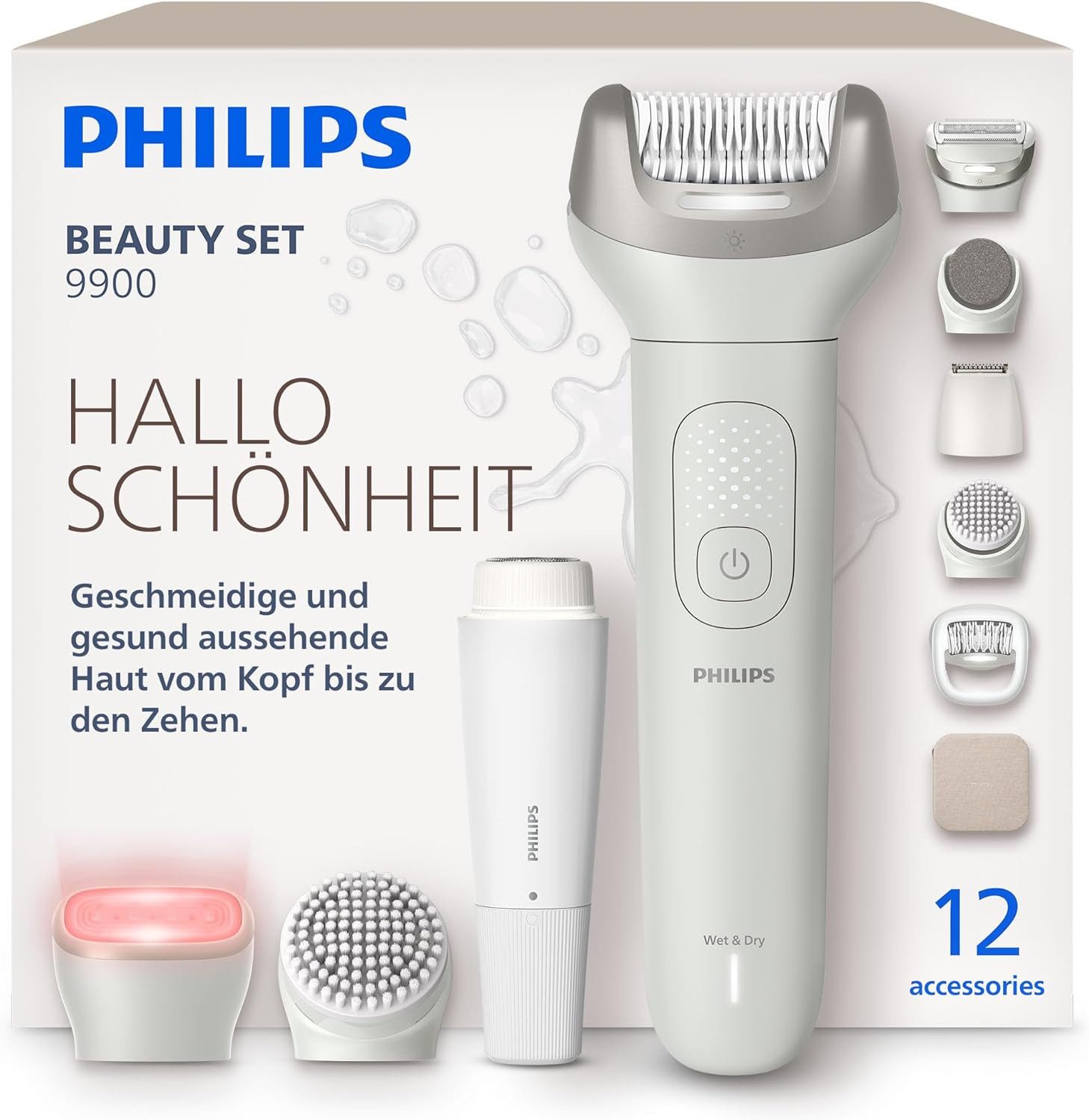 Philips Epilierer Philips Beauty Set All-In-One Körper Gesicht Nass Trocken BRE749/00