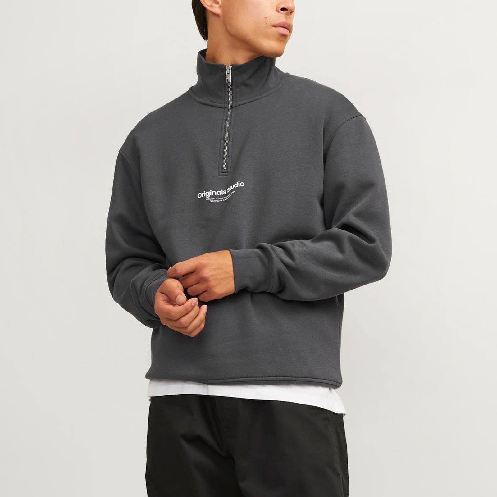 Jack & Jones Sweater Sweat Quarter Zip mit halbem Reißverschluss günstig online kaufen
