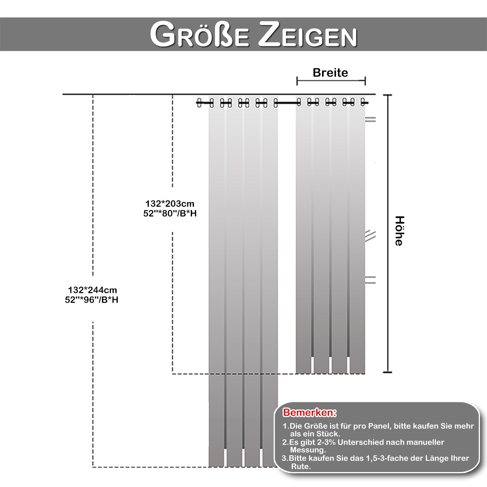 Vorhang, und abdunkelnd, Haus thermisch Türvorhang, isoliert / Braun 132x244cm Blickdicht (1 St), Ösen Deko, Türvorhang 132x203cm Sunicol,