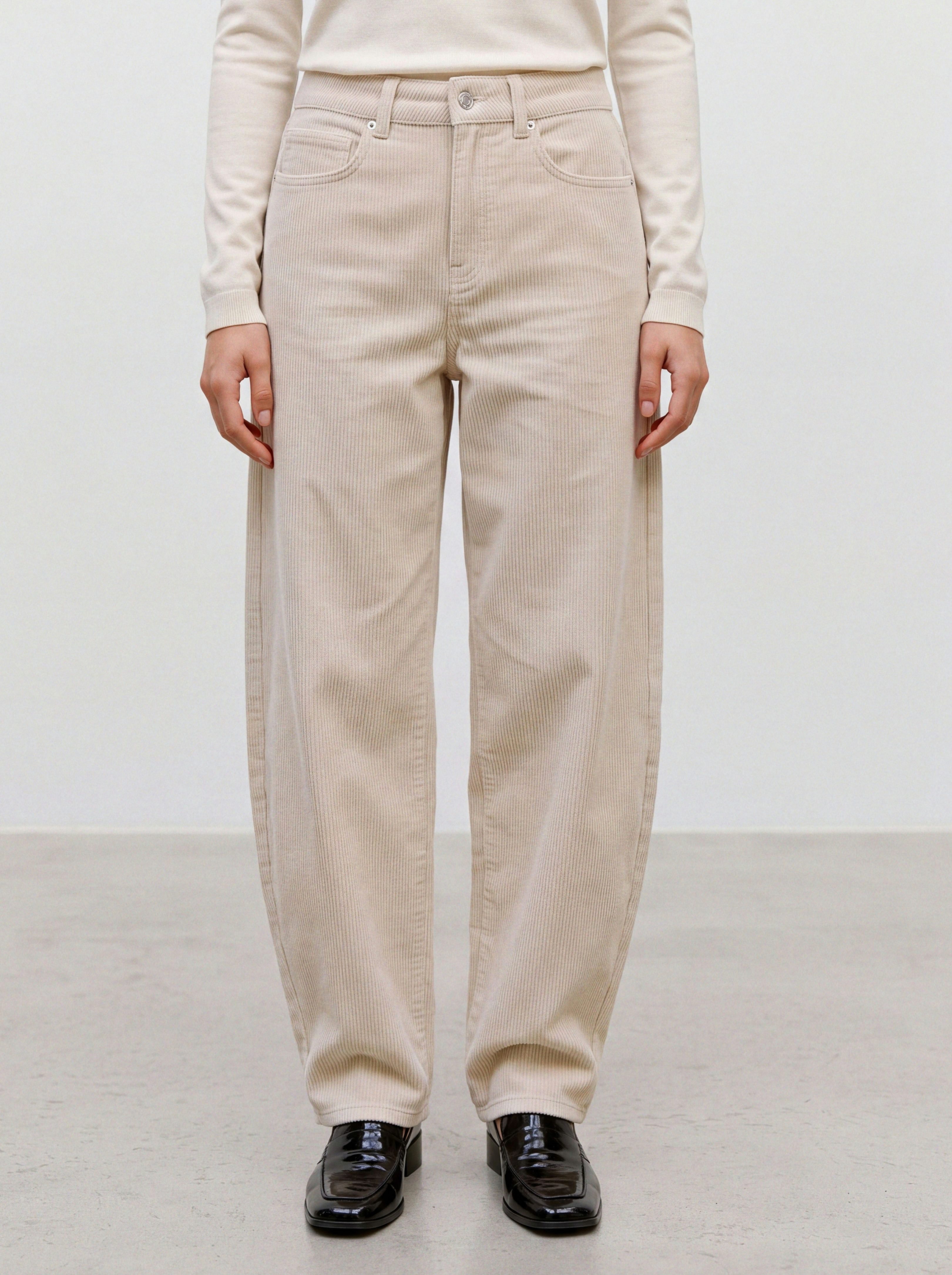 Vero Moda Cordhose VMBILLIE HR BARREL ANK CORD PANTS NOOS Baumwollmischung, Cord, Barrel Fit, high waist