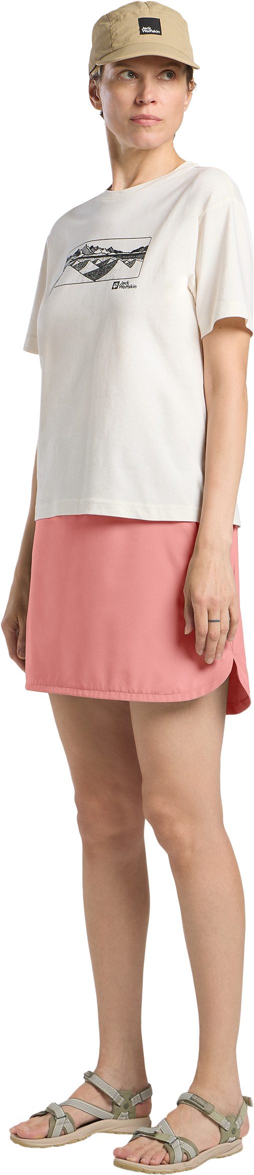 Jack Wolfskin Skort WAIMEA SKORT W für Wandern und Trekking, aus Polyester, mit Stretcheinsatz