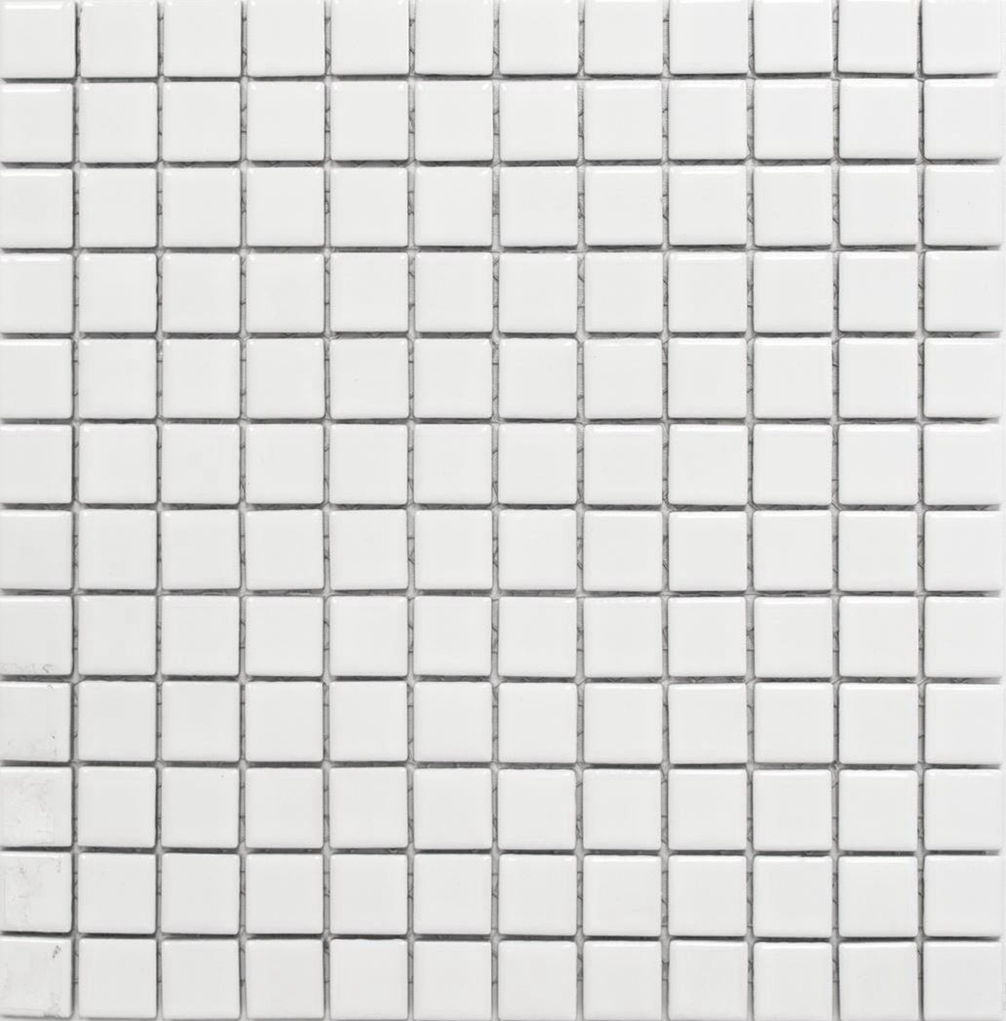 Quadratisches glänzend weiß Keramikmosaik Mosaikfliesen 10 / Mosaikfliesen Matten Mosani