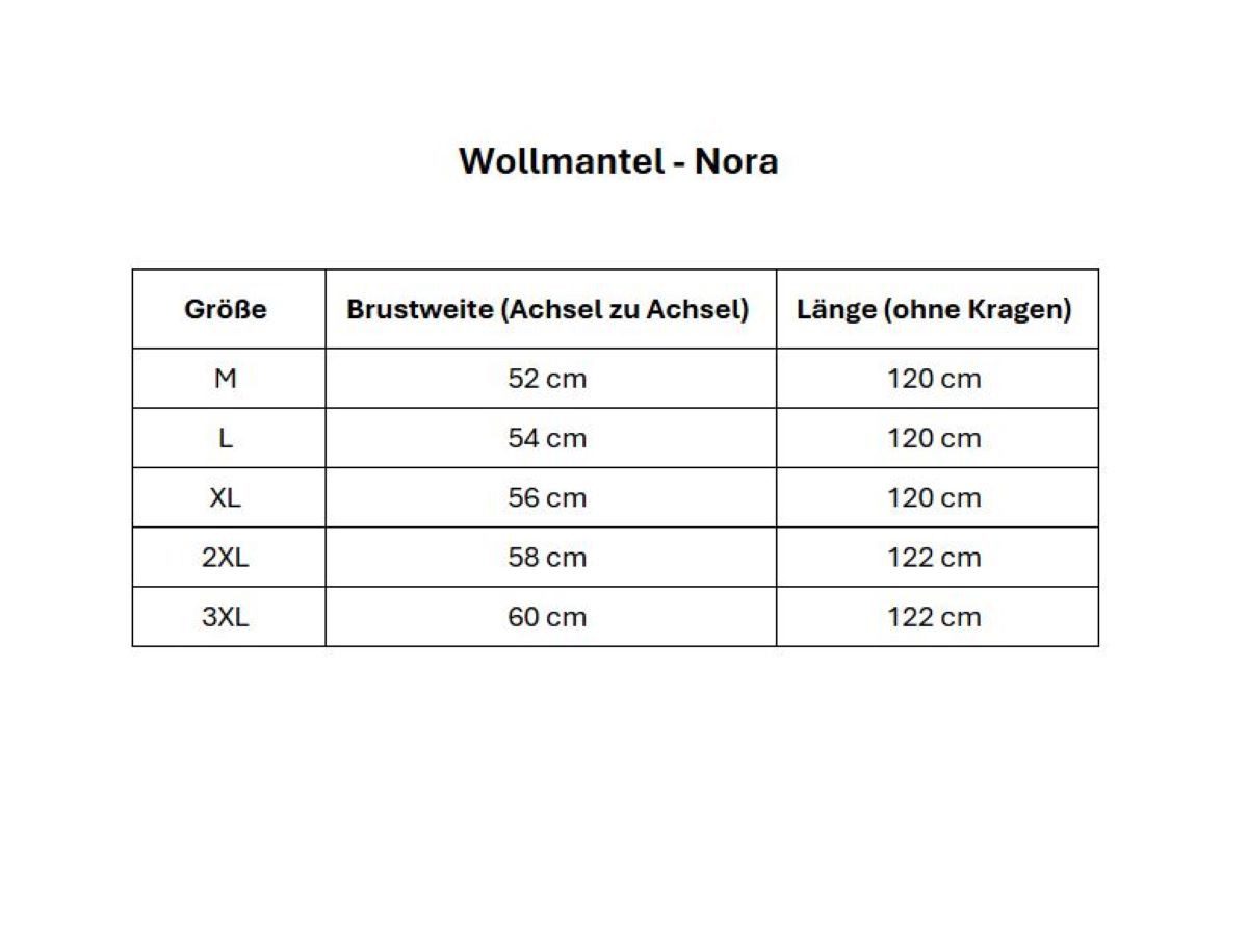 Hollert Wintermantel Maxi Mantel aus Kaschmir & Wolle Nora
