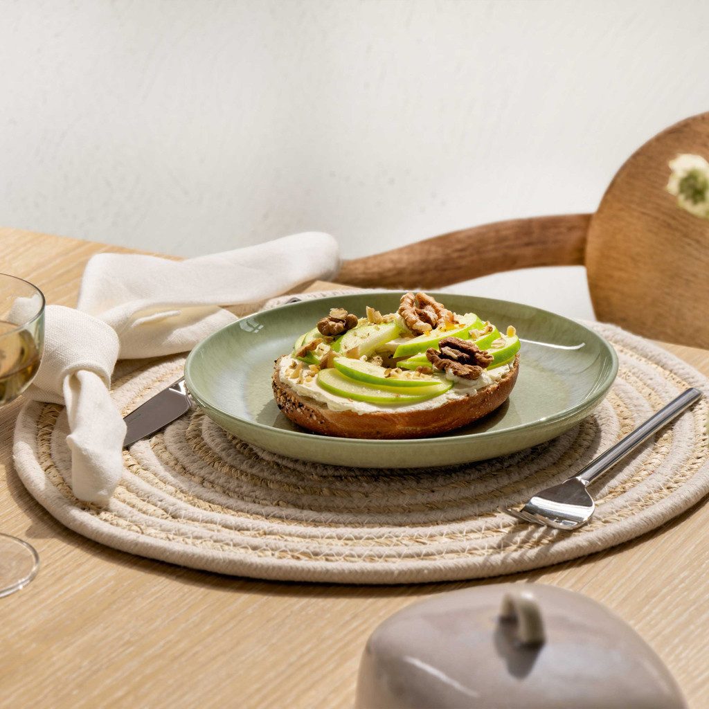 like. by Villeroy & Boch Frühstücksteller Perlemor Alga Frühstücks-/Dessertteller 20x20x3cm, (1 St), Premium Porcelain, mikrow.- & spülm.sicher, Made in Germany