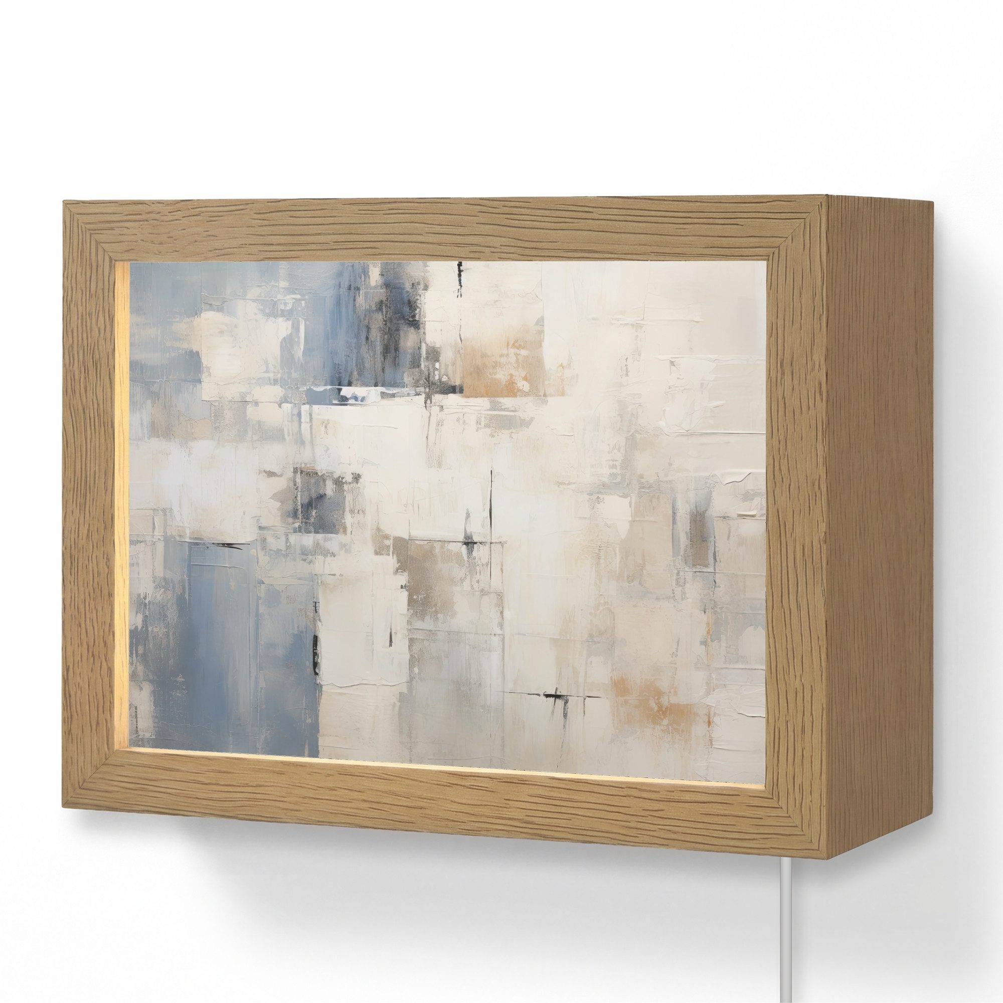 OnlyWow Wandleuchte Lightbox Aquarell - Abstrakt - Kunst, Dimmbar, Farbwechsel, LED, Warmweiß, Kaltweiß, Neutralweiß Einstellbar, Wandlampe Innen, Dimmbar, mit Kabel, LED, Modern, Flur