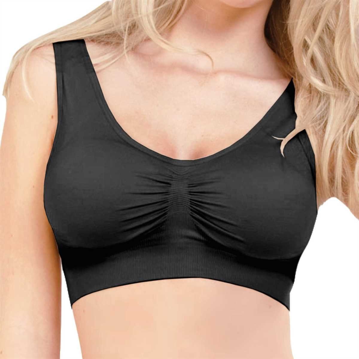 Bestlivings T-Shirt-BH (1-tlg., 1 Stück) Damen Basic Wohlfühl BH "mit Polster" Sport BH Bralette - ohne Bügel - Nahtloser Gepolsterter Bra Top