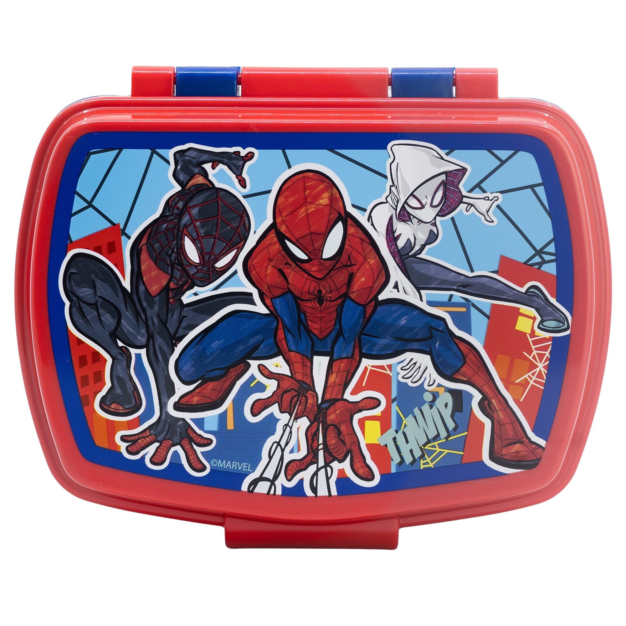 MARVEL Lunchbox Marvel Spiderman 2 teiliges Kinder Set Brotdose Trinkflasche 410 ml, (2-tlg., Spar-Set)
