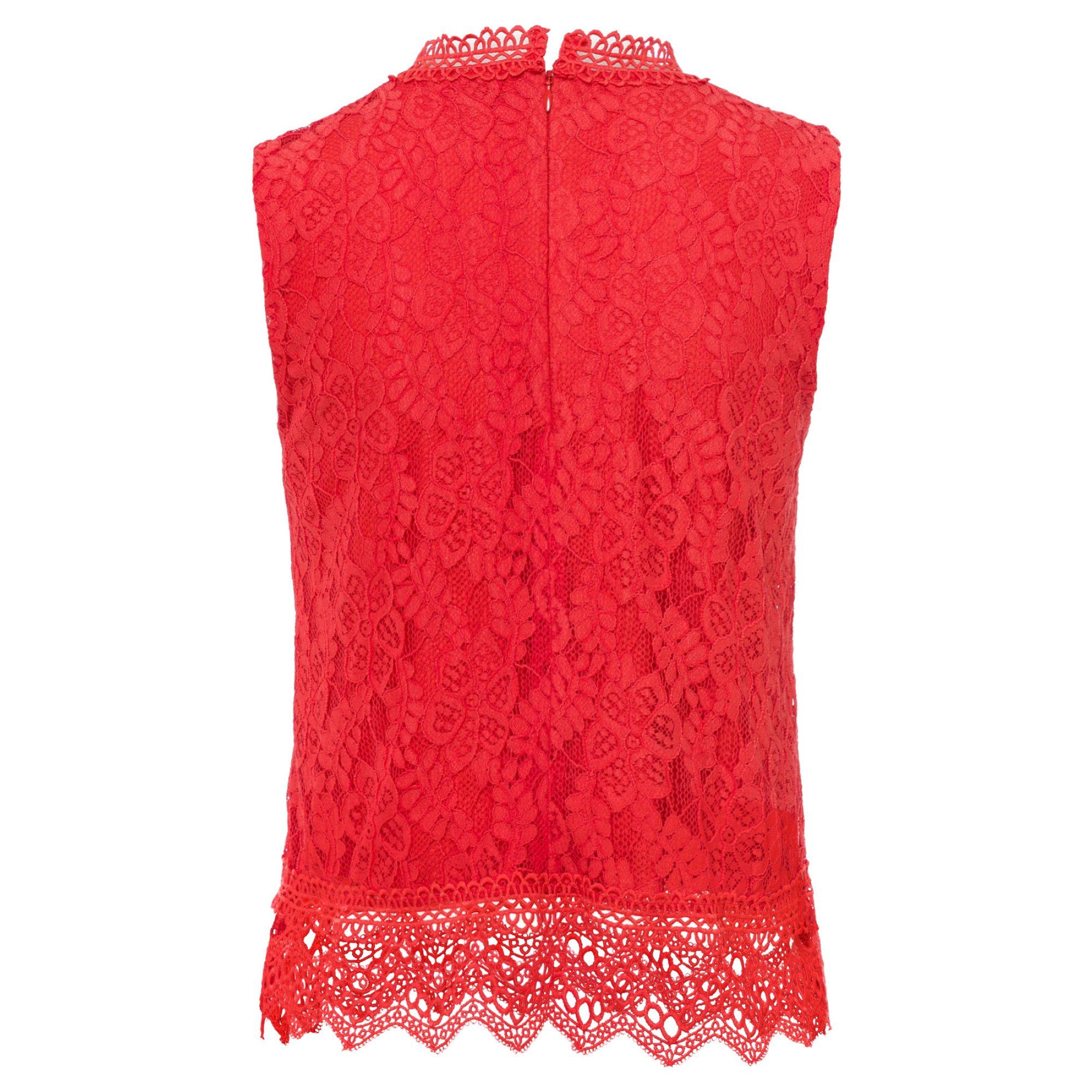 Lace Blouse Rot Hemdbluse 0524 MORE&MORE