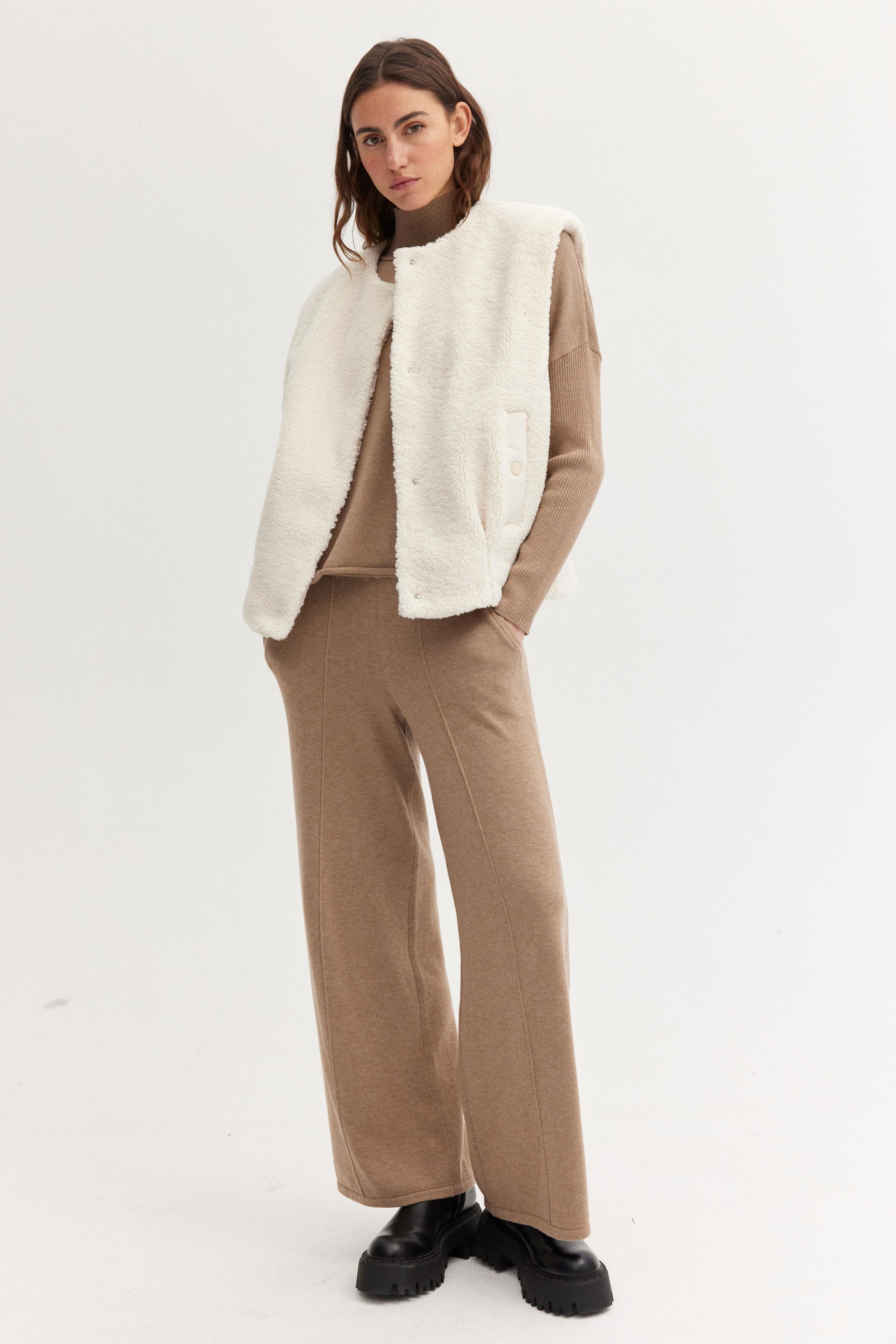 THE FASHION PEOPLE Fellweste mit Flausch