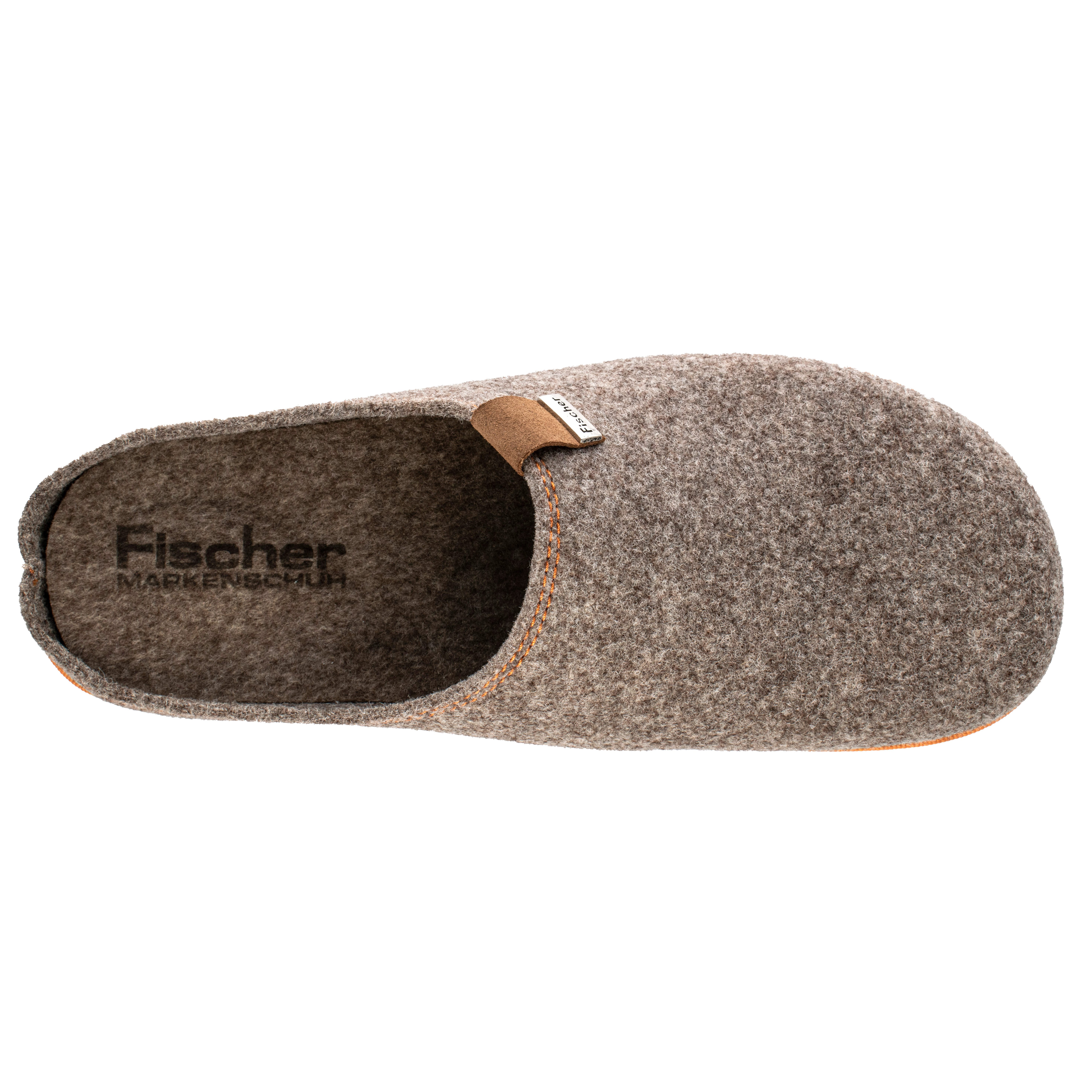 Fischer-Markenschuh Helge Pantoffel aus recyceltem PET Filz, Einlegesohle aus Filz herausnehmbar