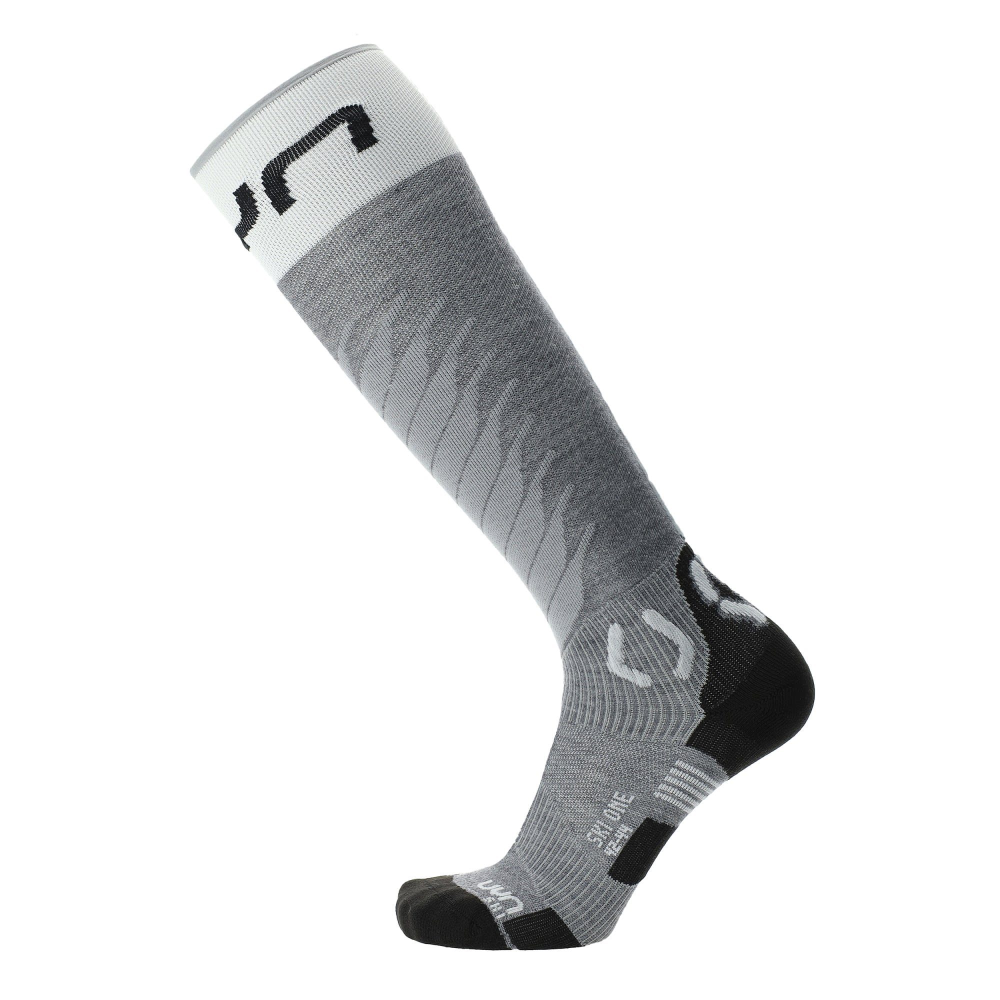 Damen Melange Uyn Merino Ski - Socks Skisocken Grey White UYN W One