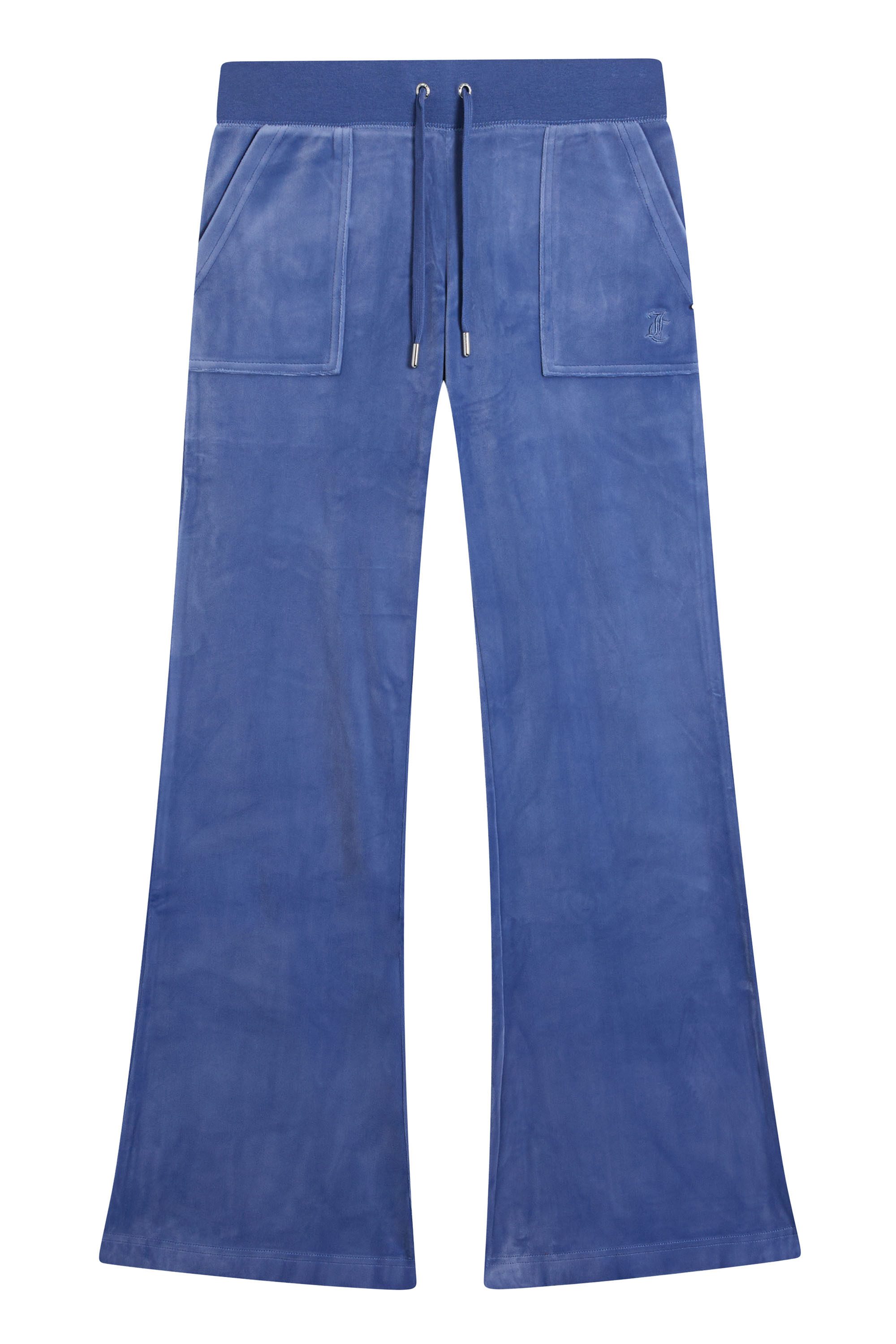 Juicy Couture Sweathose LAYLA LOW RISE POCKETED FLARE. Damen Trainingshose Damen, Sweathose, Velour, Jogginghose mit Glitzer, Sale