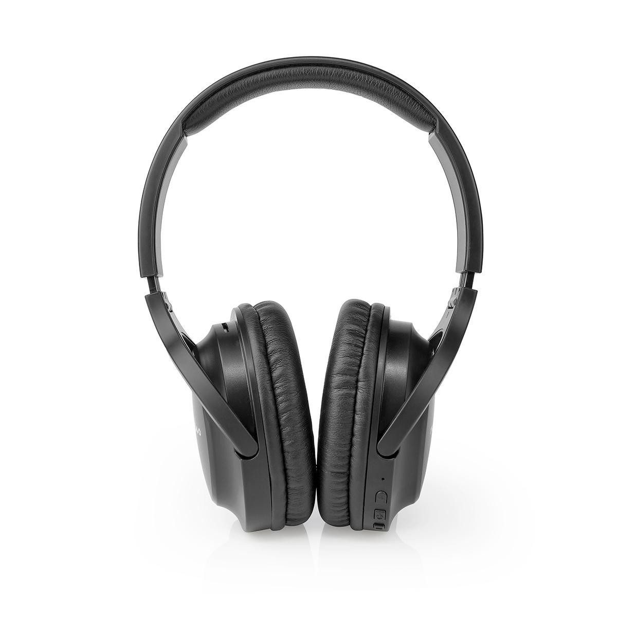 Nedis Kopfhörer Over Ear kabellos mit Mikrofon Bluetooth schwarz Bluetooth-Kopfhörer (Integrierte Steuerung und Mikrofon)